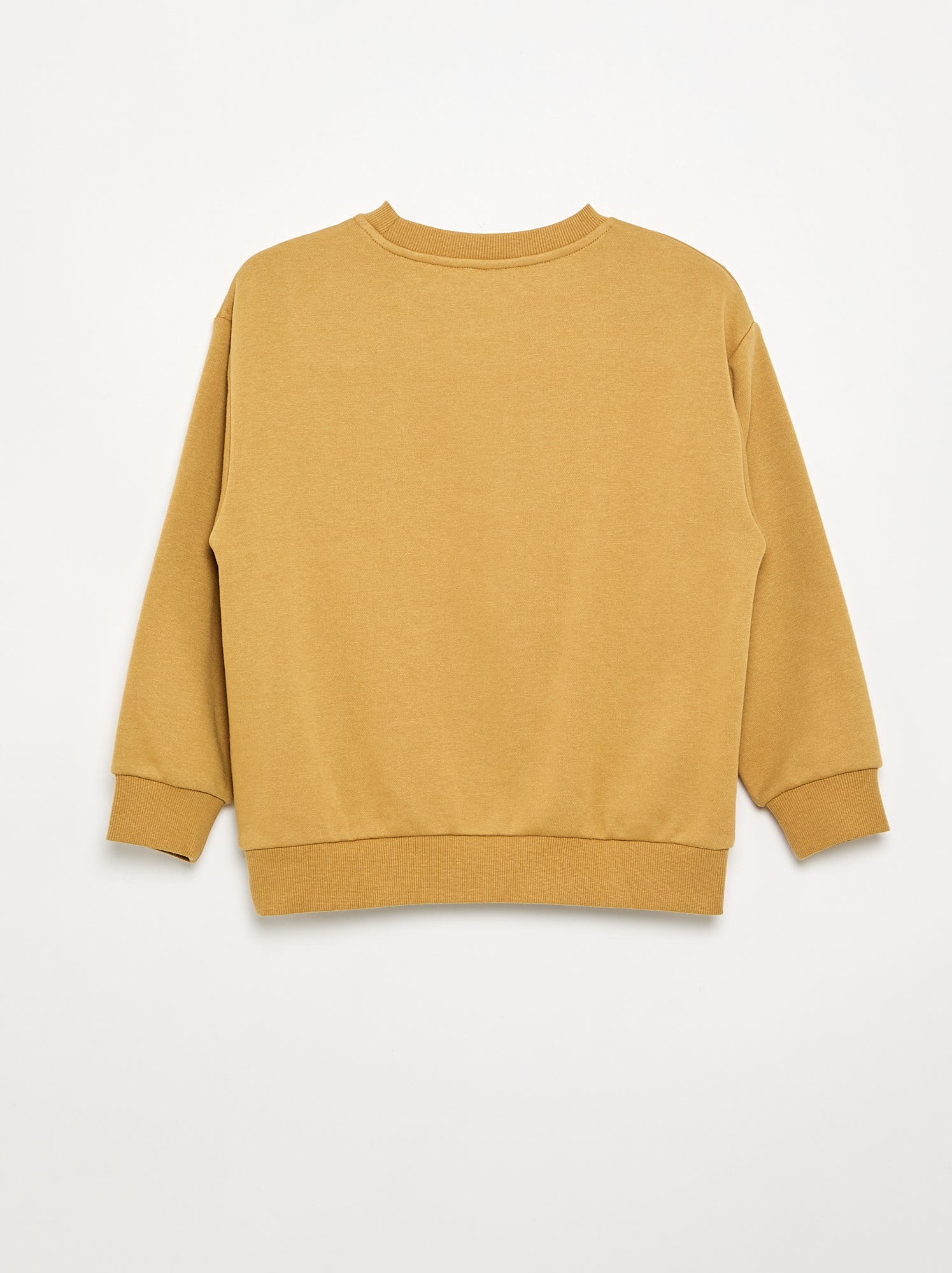 Sweat forme loose en molleton - Jaune moutarde