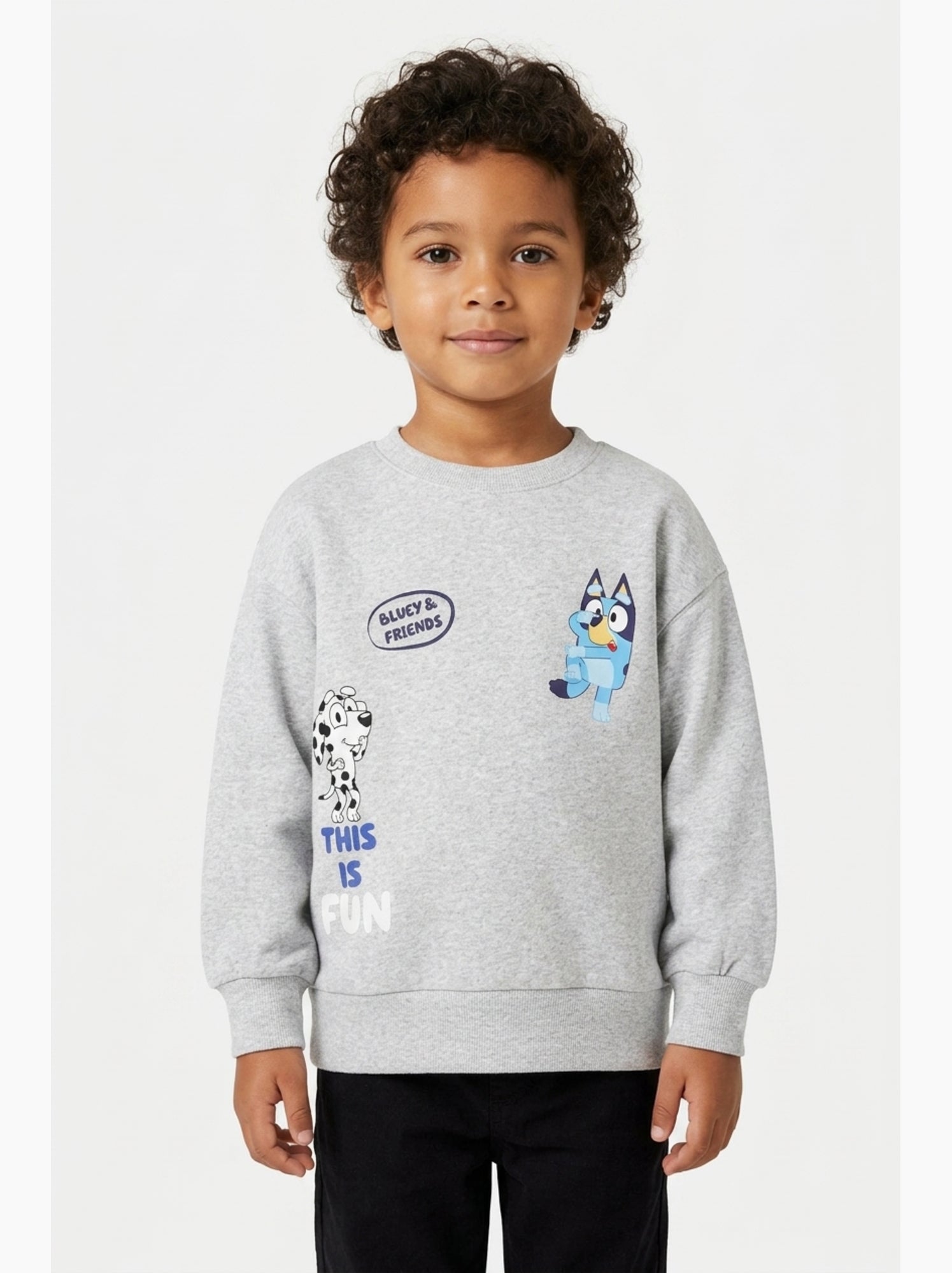 Sweat   garçon bluey - licence officielle - Gris