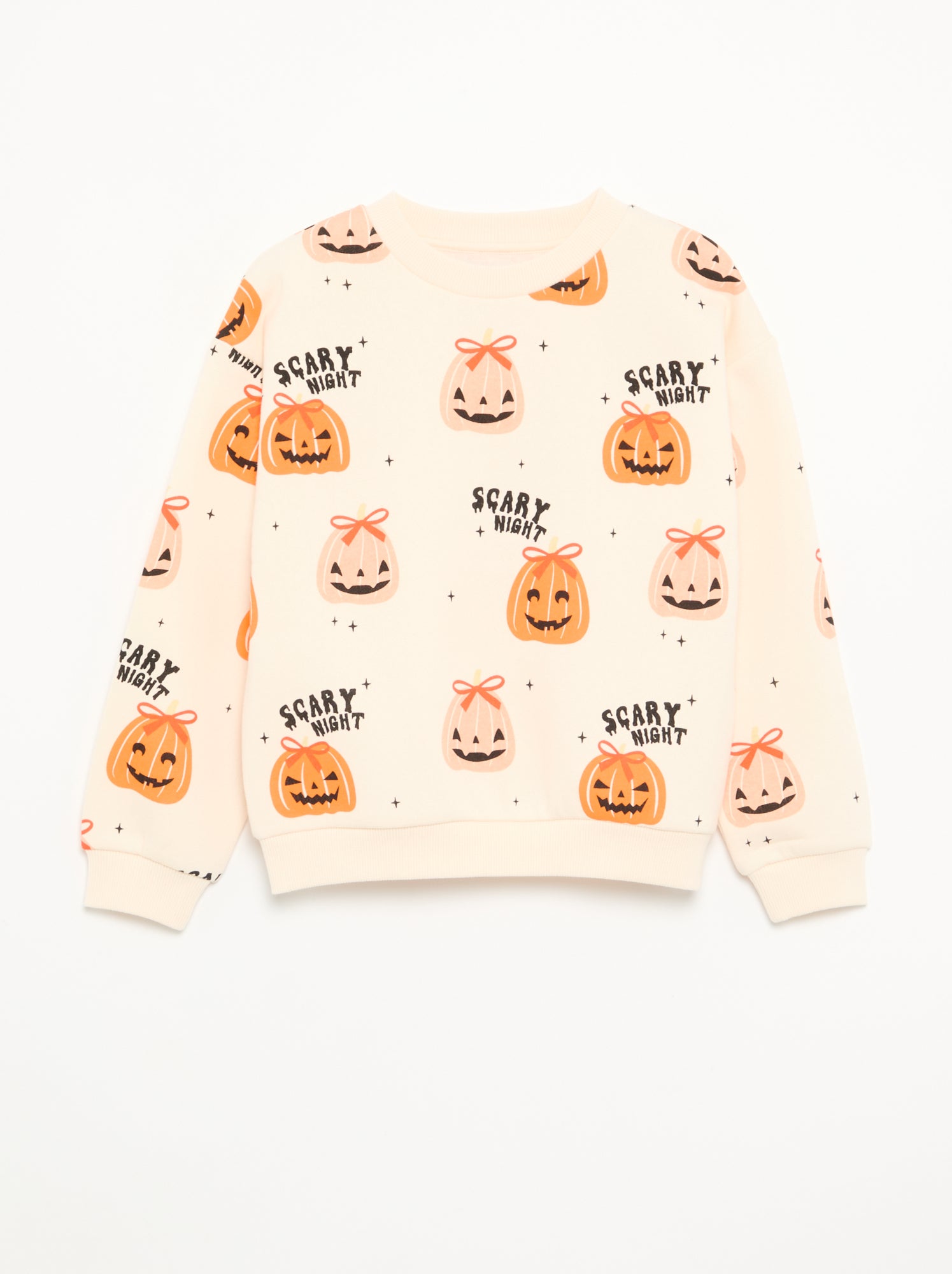 Sweat 'Halloween' en polaire - Beige