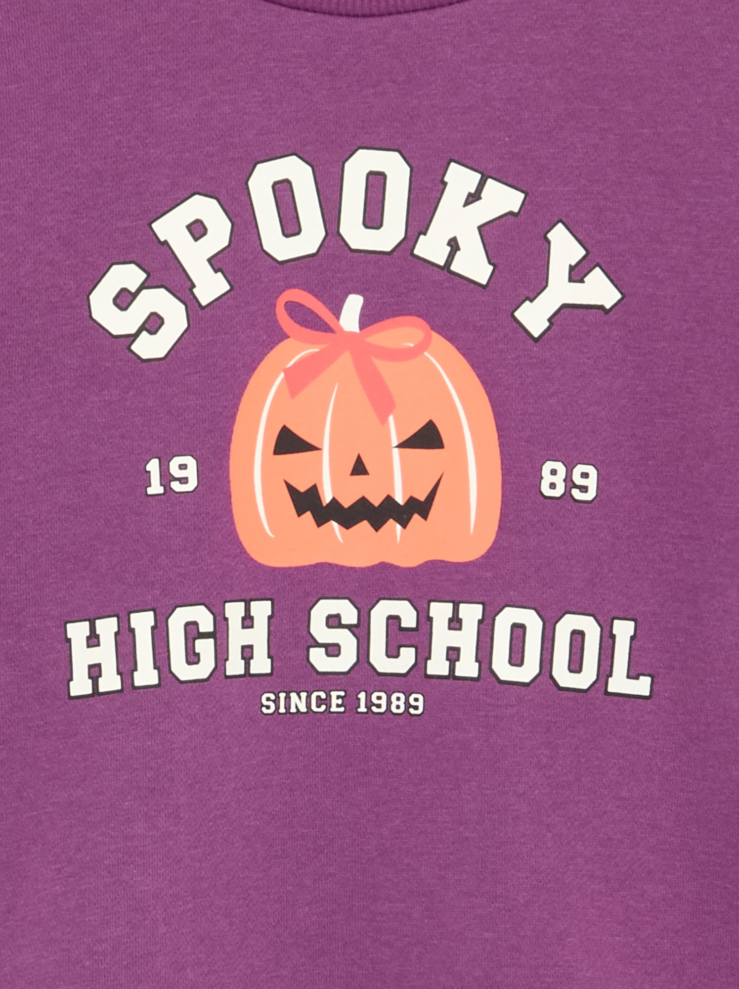 Sweat 'Halloween' en polaire - Noir