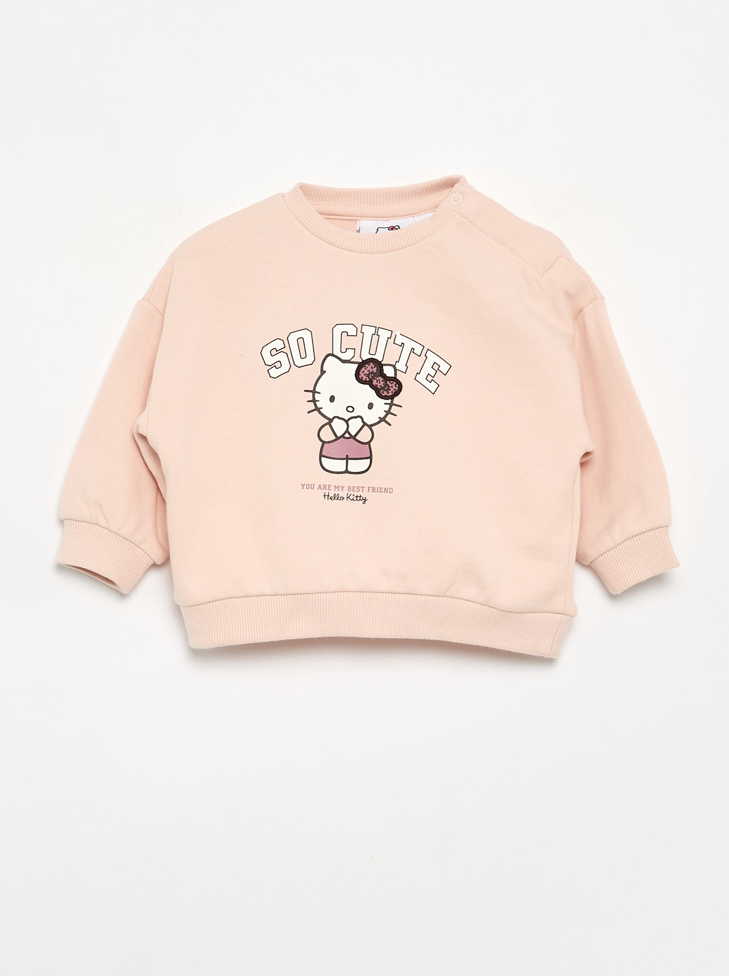 Sweat 'Hello Kitty' à manches longues - Rose
