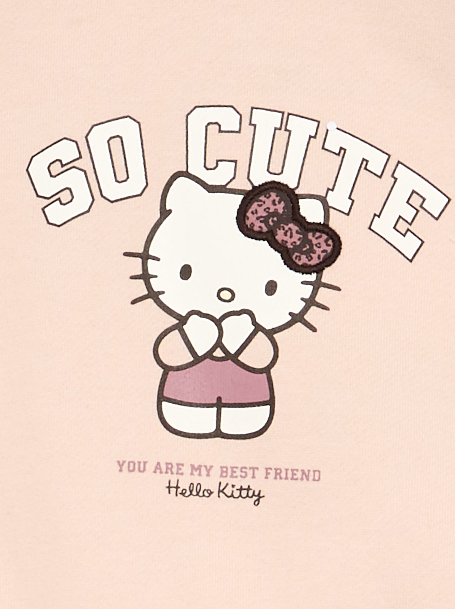Sweat 'Hello Kitty' à manches longues - Rose