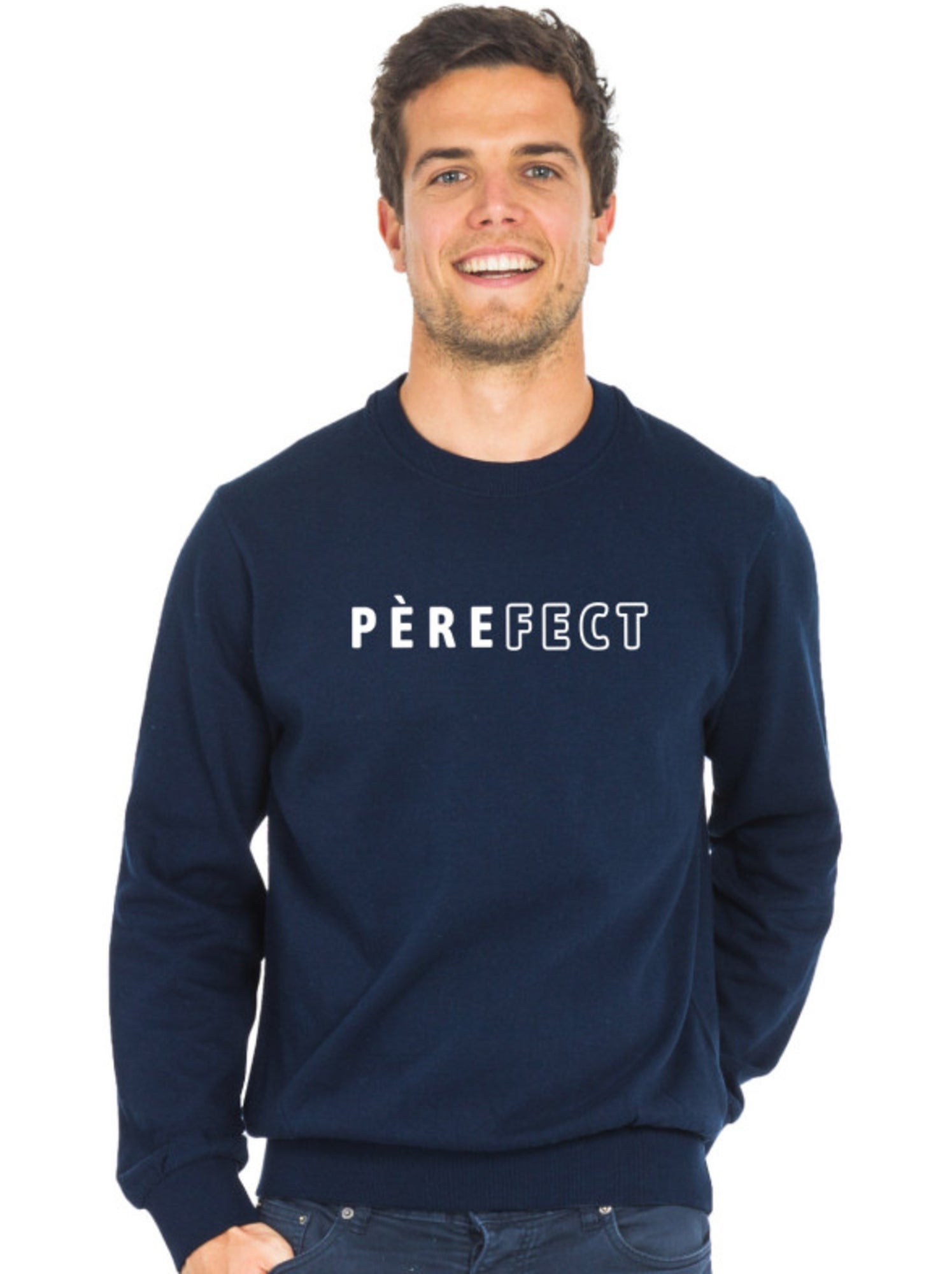 Sweat Homme - PÈRE(FECT) 2 WAF - Bleu marine