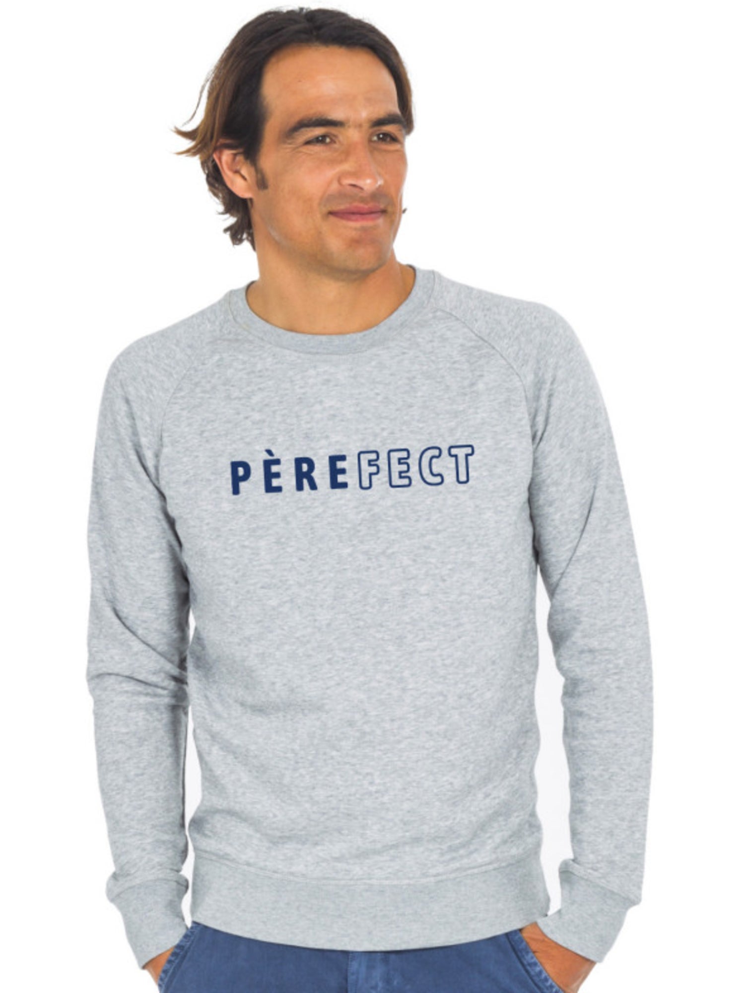 Sweat Homme - PÈRE(FECT) 2 WAF - Gris chiné