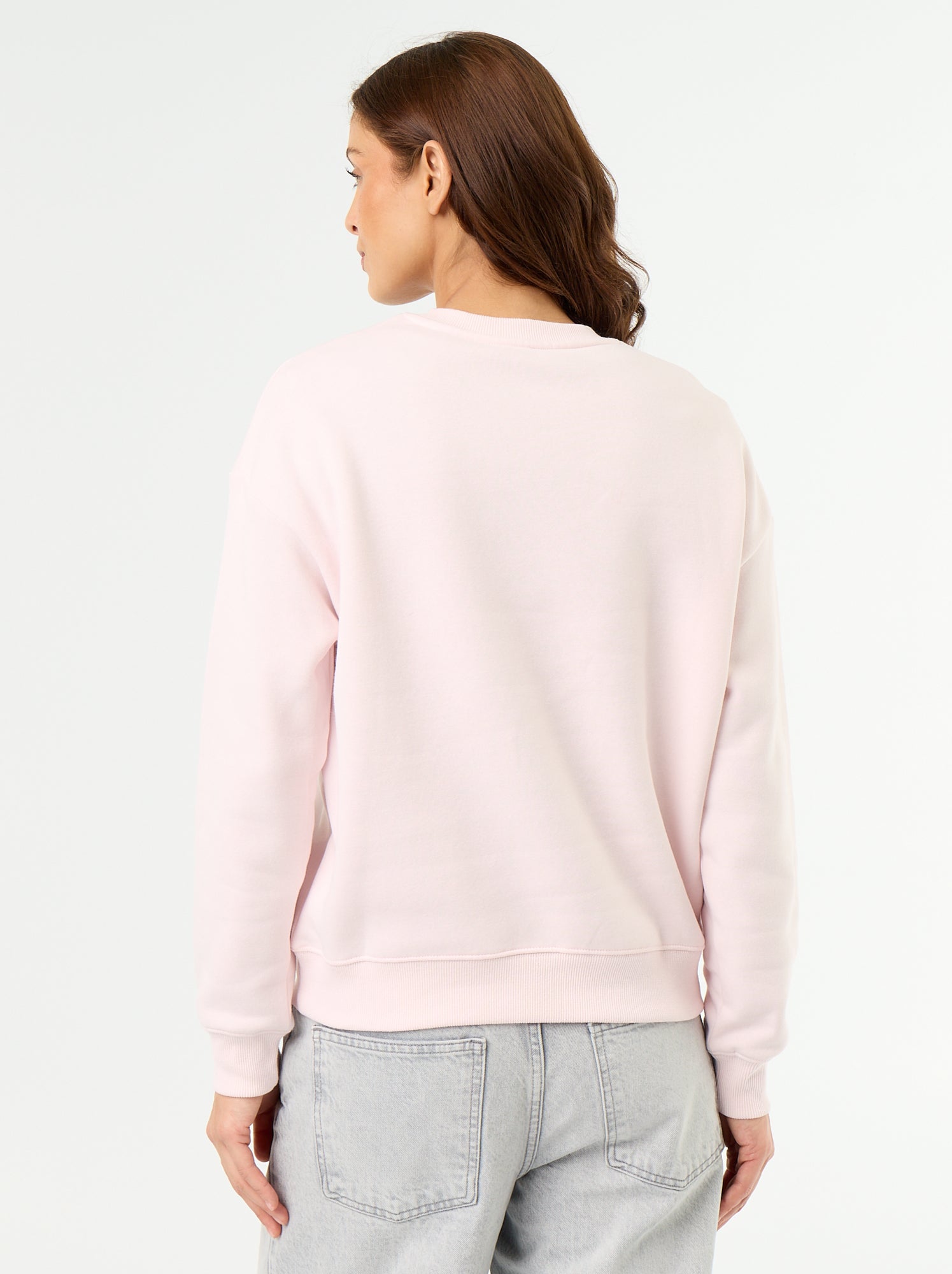 Sweat imprimé à manches longues - Rose (FVU40_4)