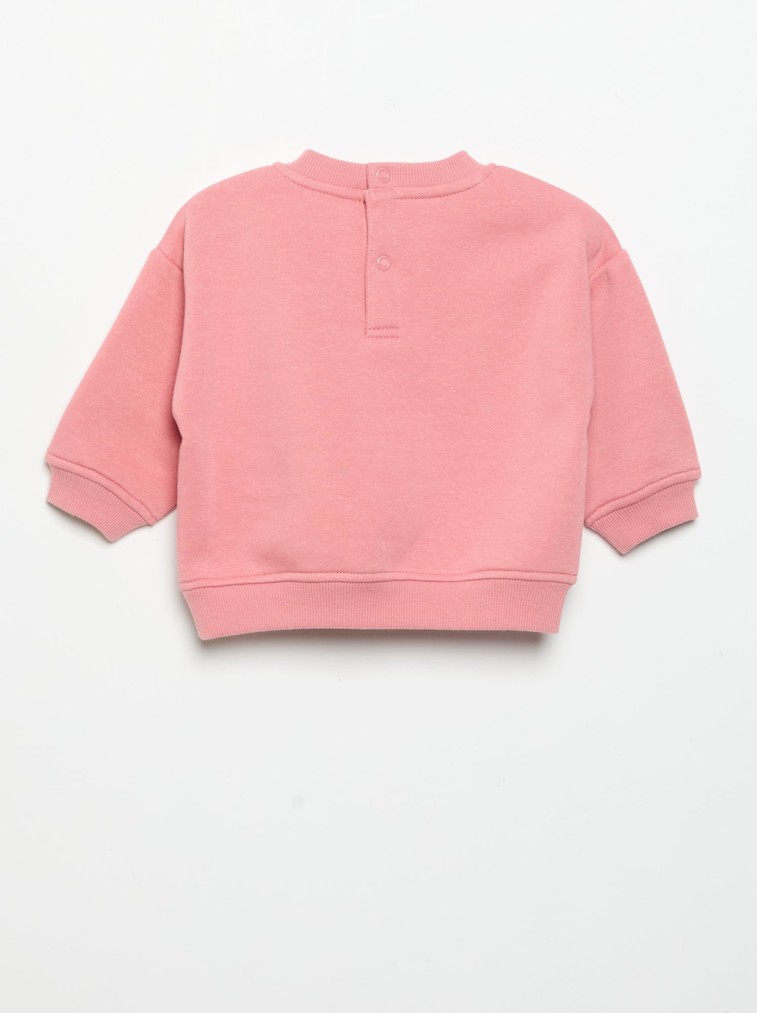 Sweat imprimé à manches longues - Rose