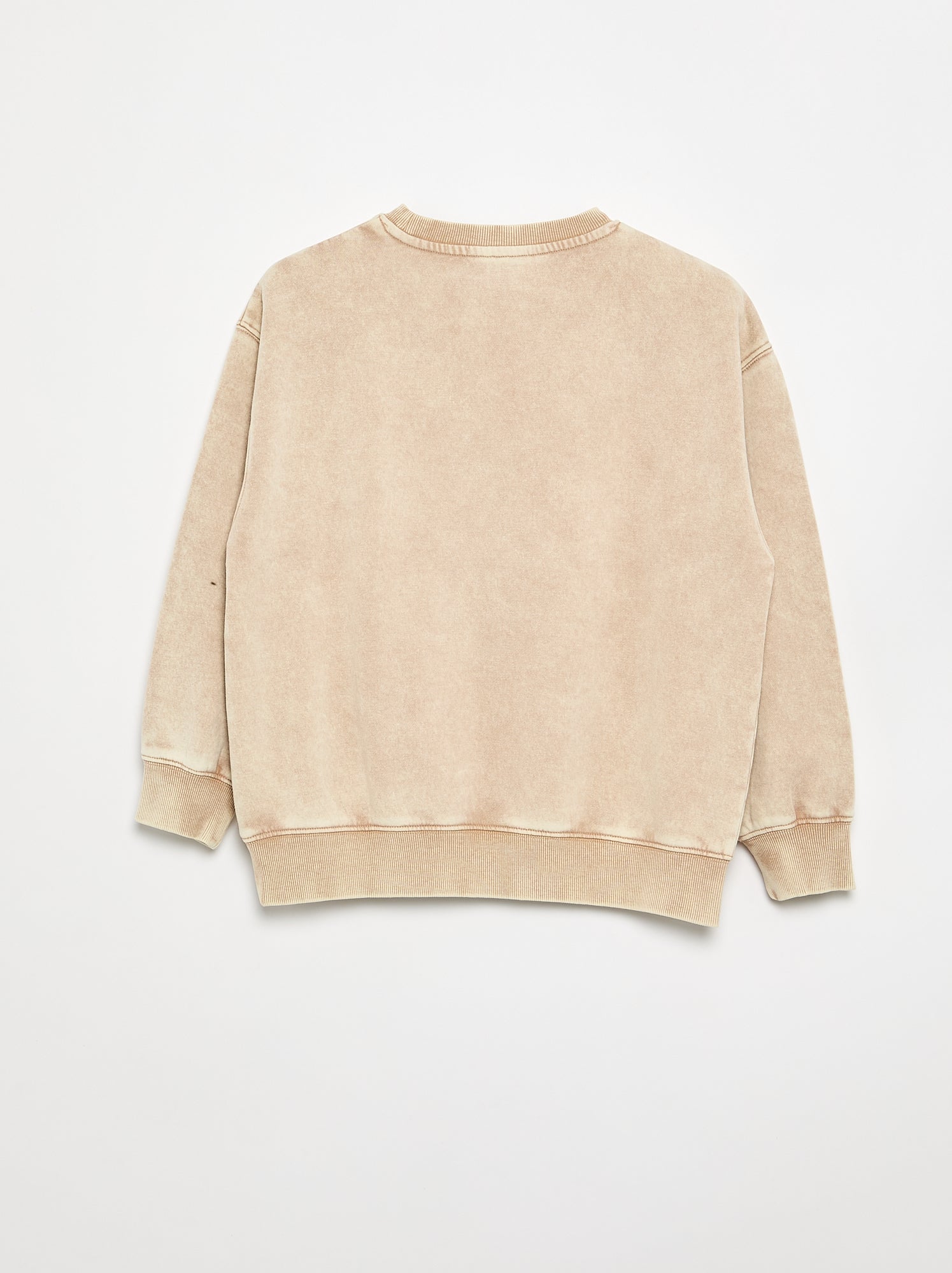 Sweat imprimé en French Terry - Beige