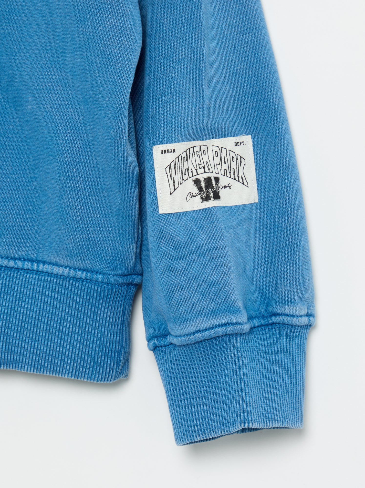 Sweat imprimé en French Terry - Bleu