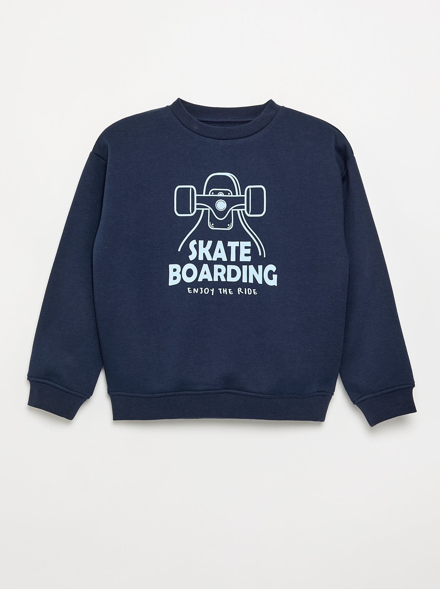 Sweat loose avec imprimé - Bleu (DTA86_24)