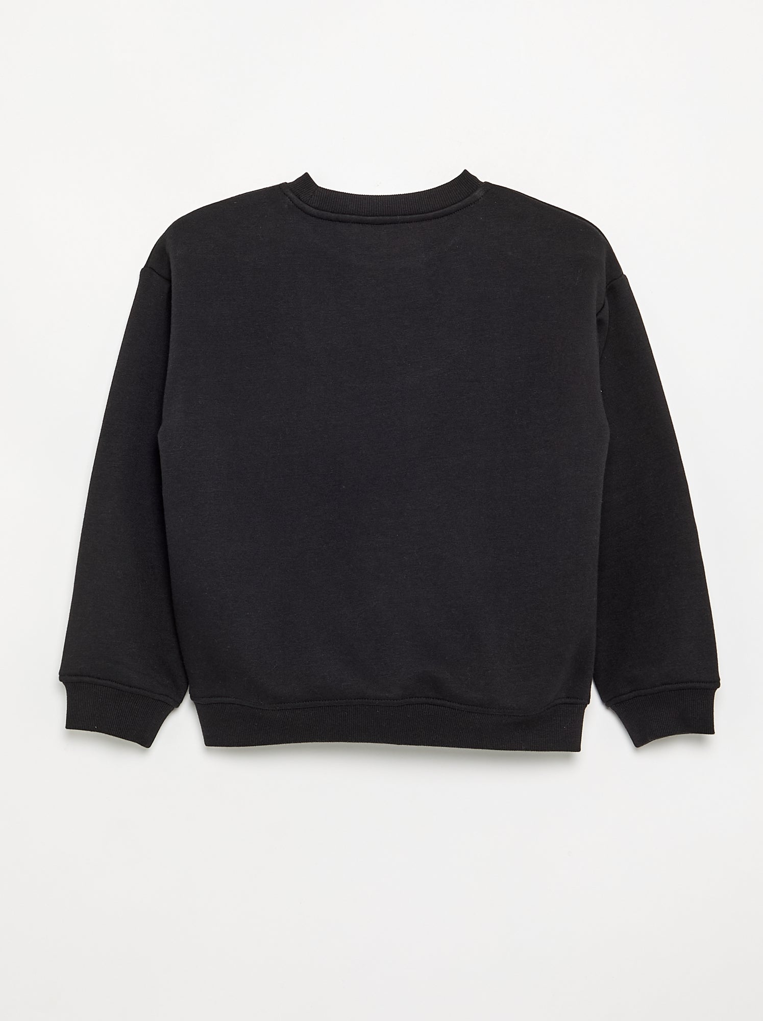 Sweat loose avec imprimé - Noir