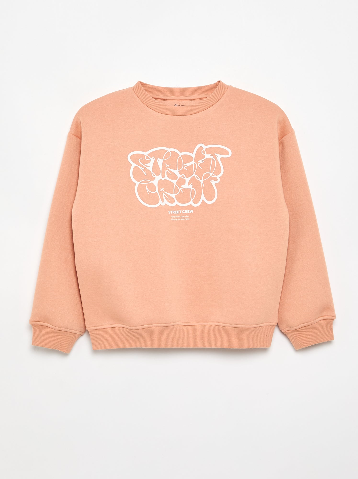 Sweat loose avec imprimé - Rose