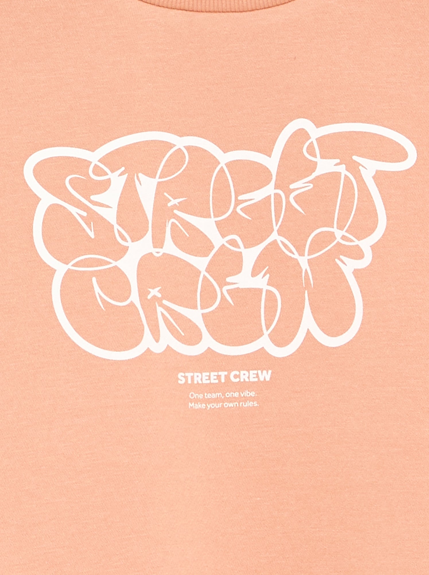Sweat loose avec imprimé - Rose