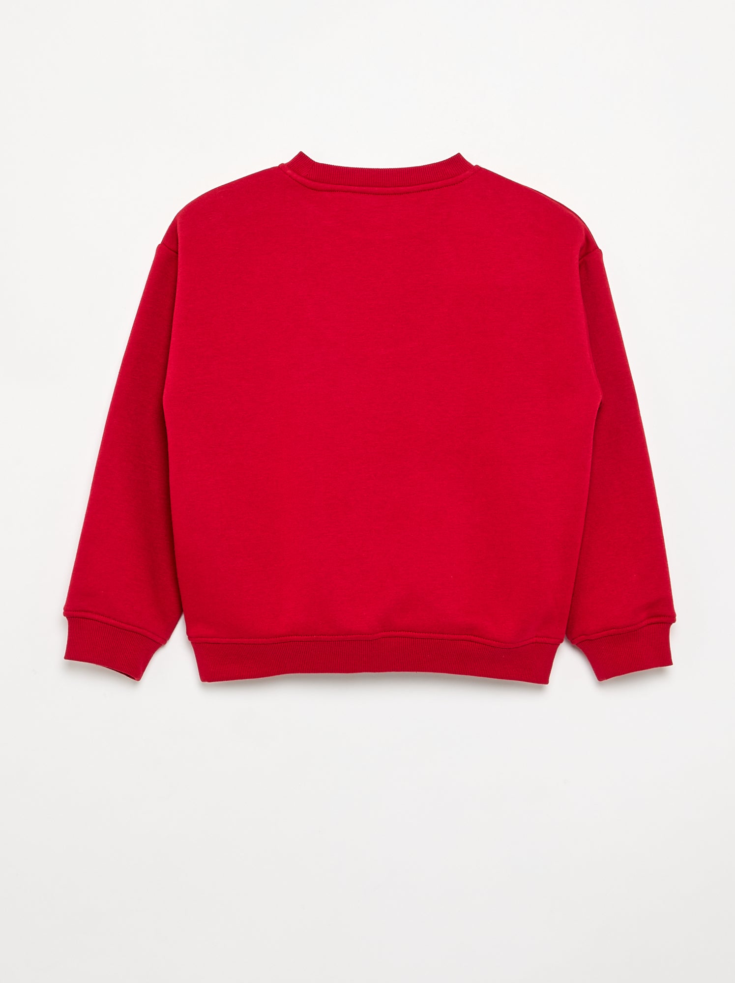 Sweat loose avec imprimé - Rouge