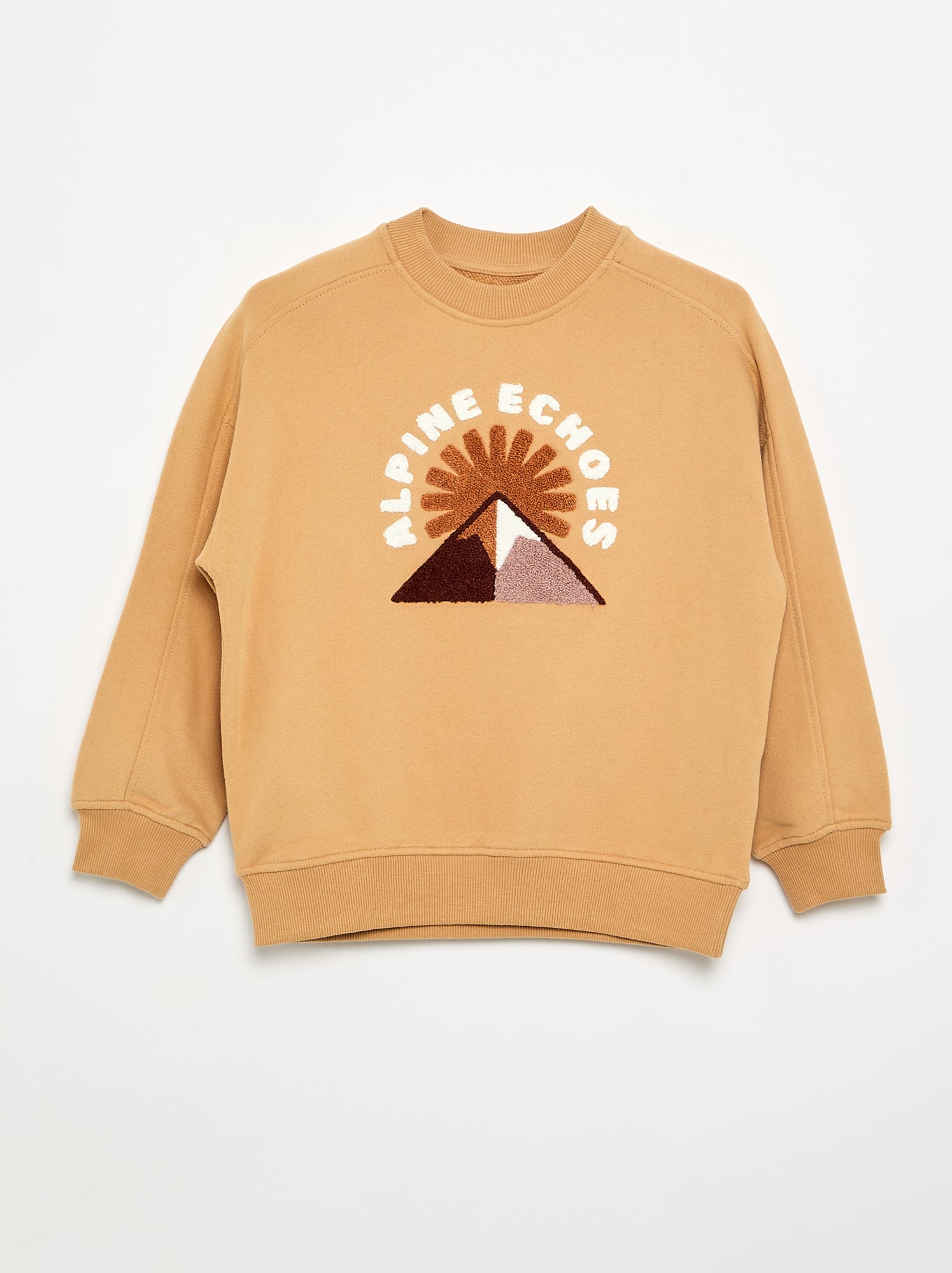 Sweat oversize imprimé - Beige