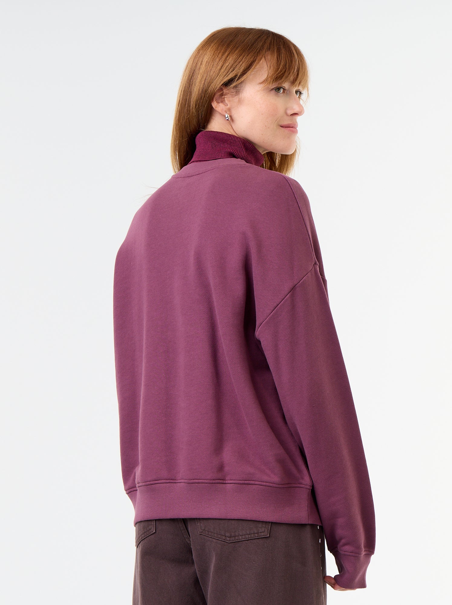 Sweat oversize imprimé - Rose