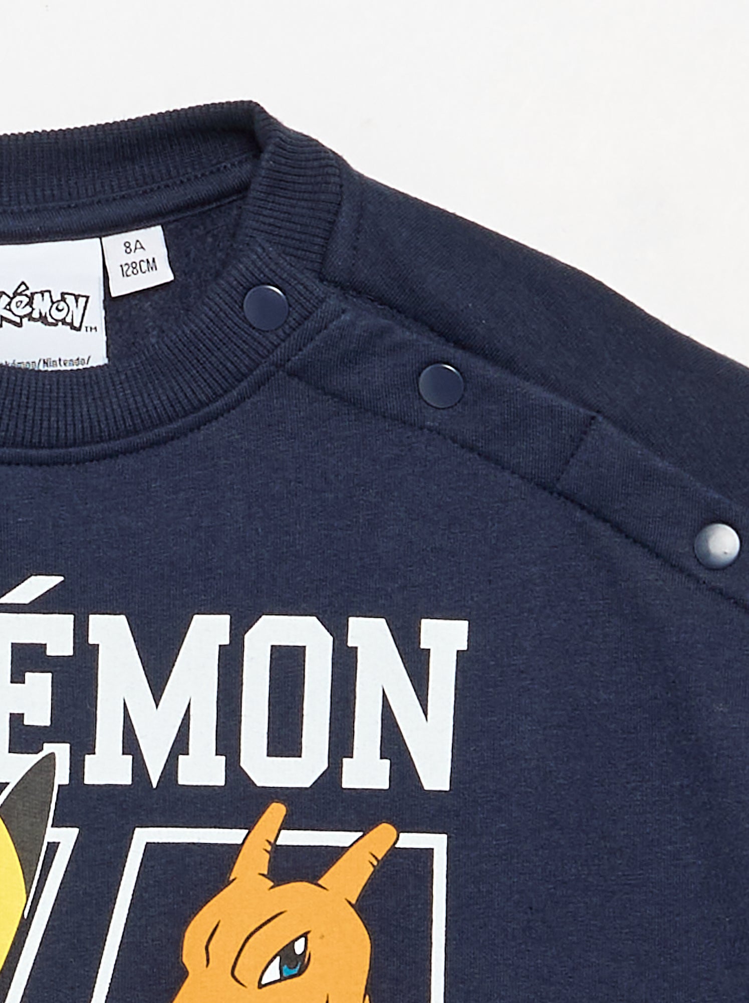 Sweat 'Pokémon' 'Pikachu' & 'Dracofeu' à col rond - Bleu