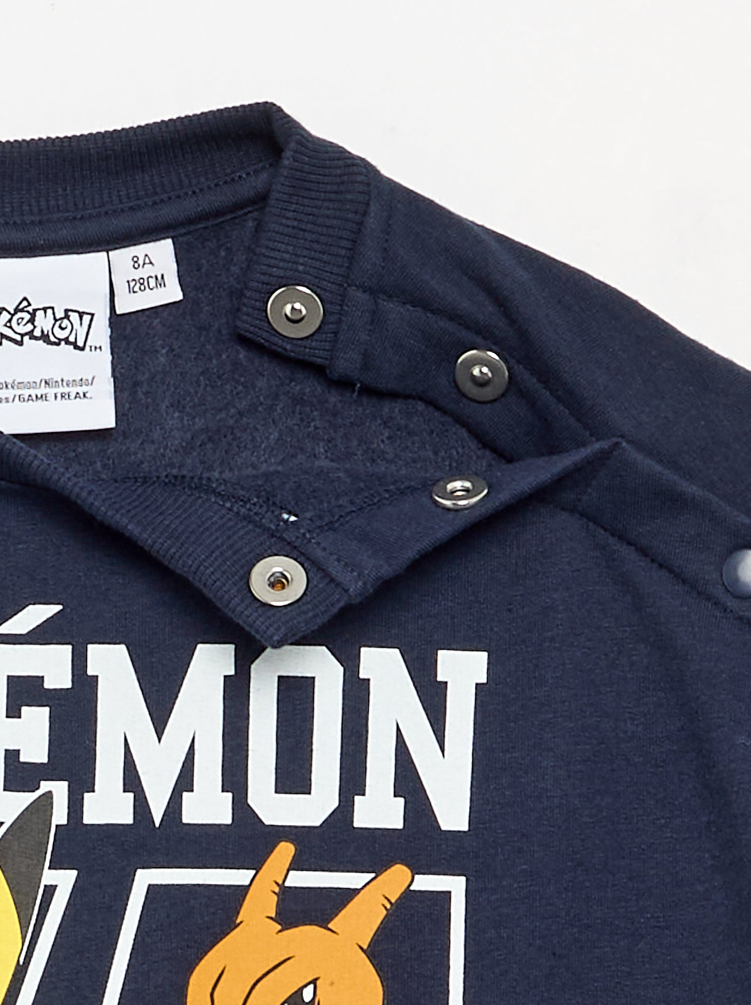 Sweat 'Pokémon' 'Pikachu' & 'Dracofeu' à col rond - Bleu