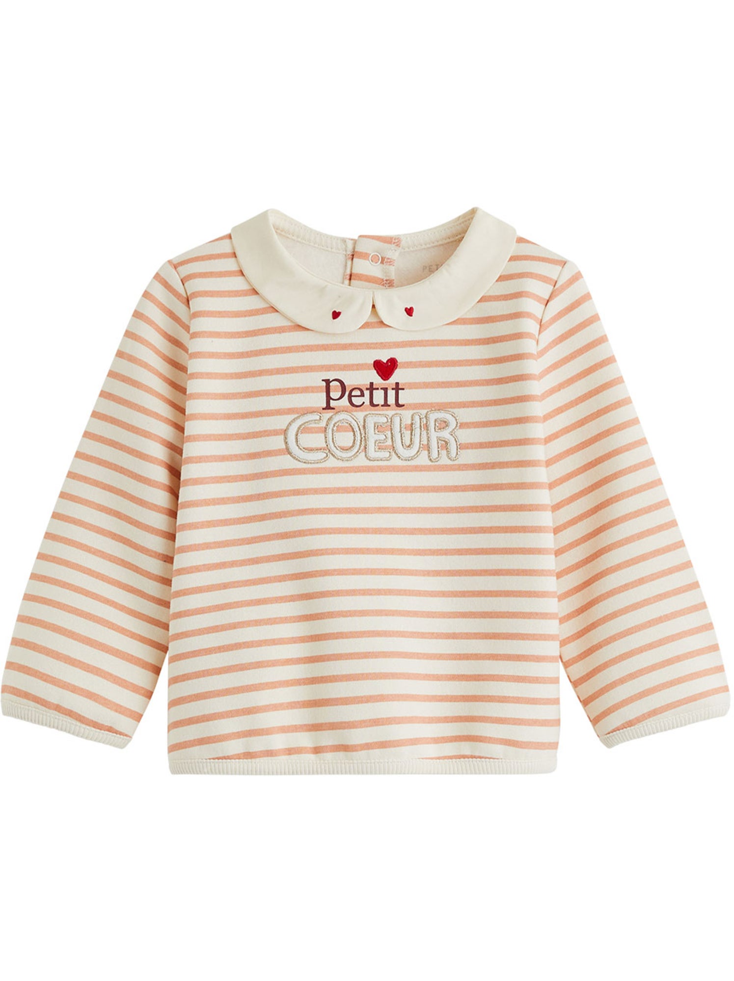 Sweat-shirt bébé en molleton aimée - Ecru