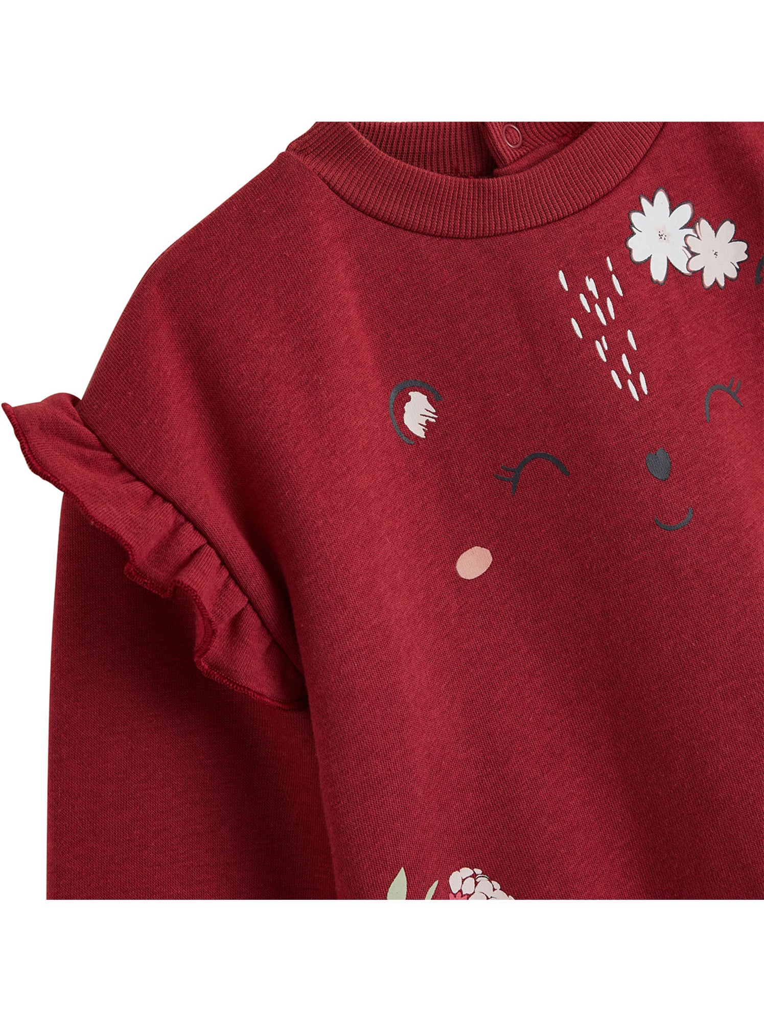 Sweat-shirt bébé en molleton harmony - Rose