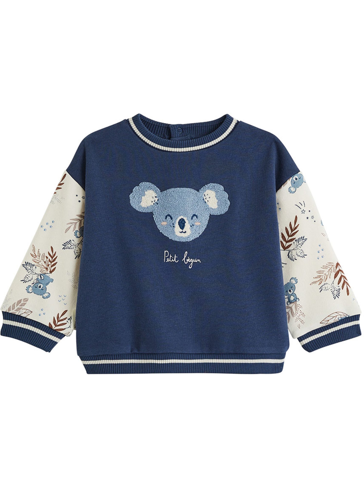 Sweat-shirt bébé en molleton mathéo - Bleu