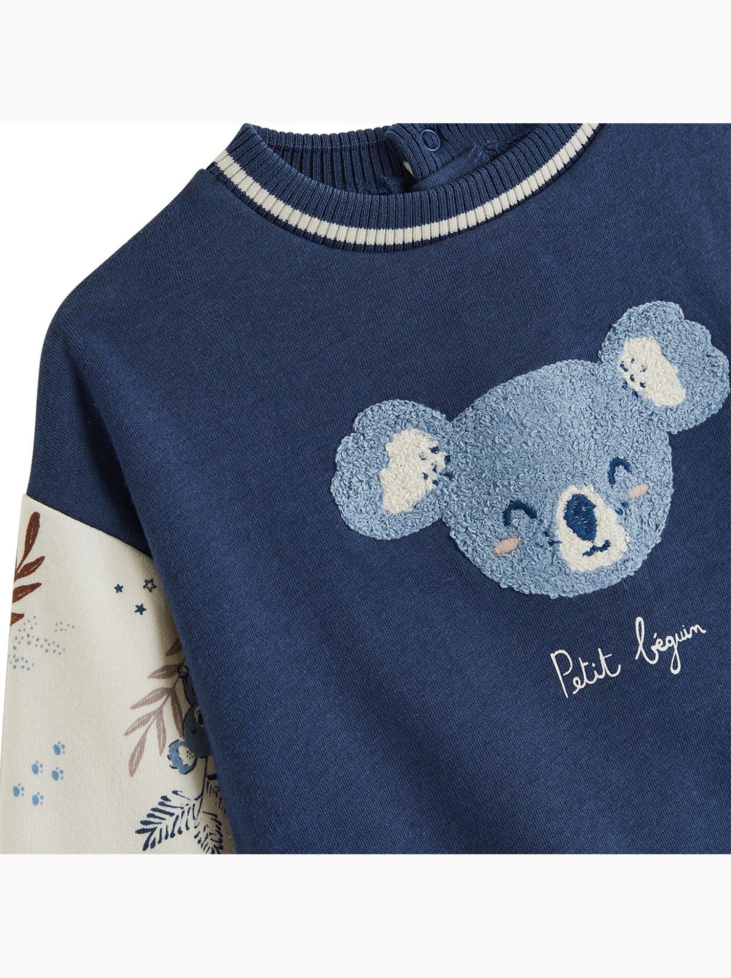 Sweat-shirt bébé en molleton mathéo - Bleu
