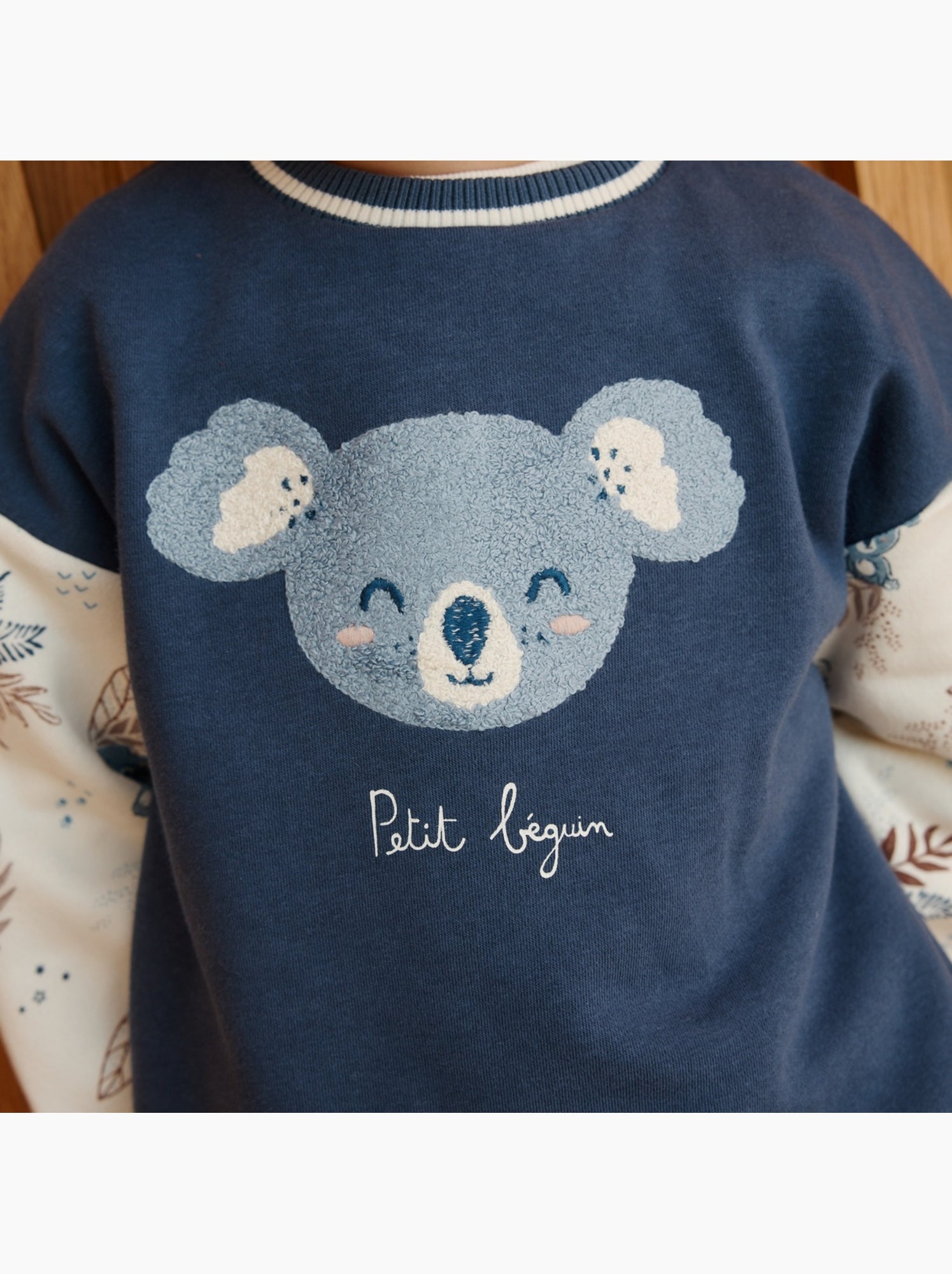 Sweat-shirt bébé en molleton mathéo - Bleu