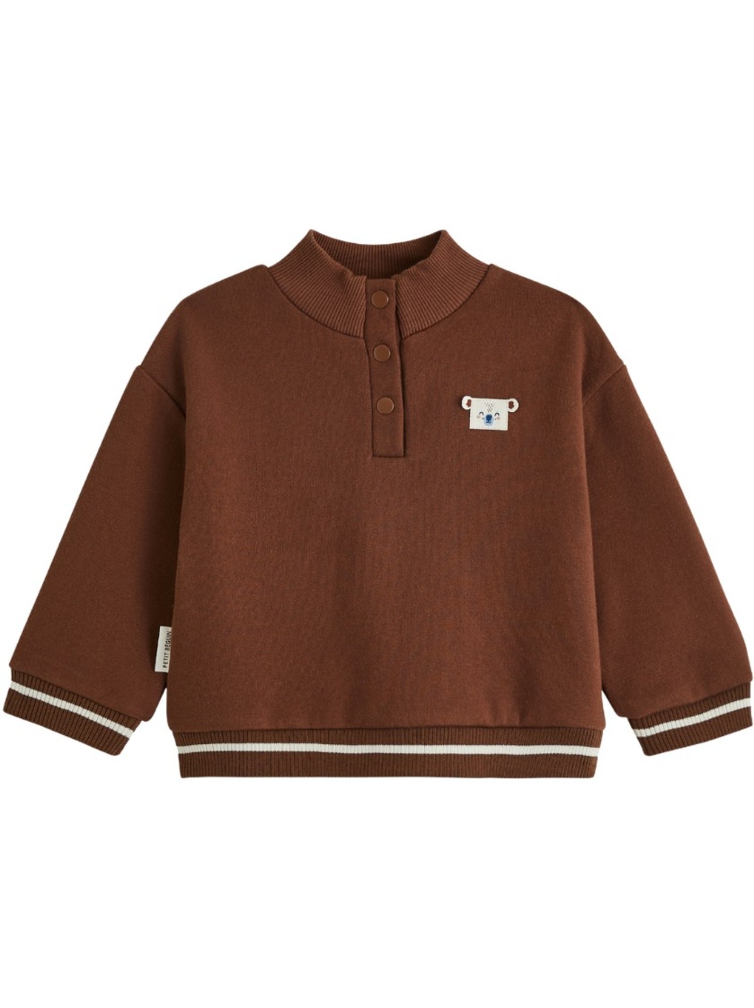 Sweat-shirt bébé en molleton mathéo - Marron