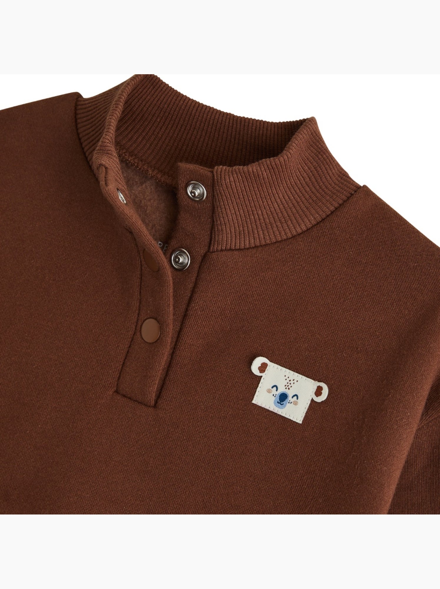 Sweat-shirt bébé en molleton mathéo - Marron