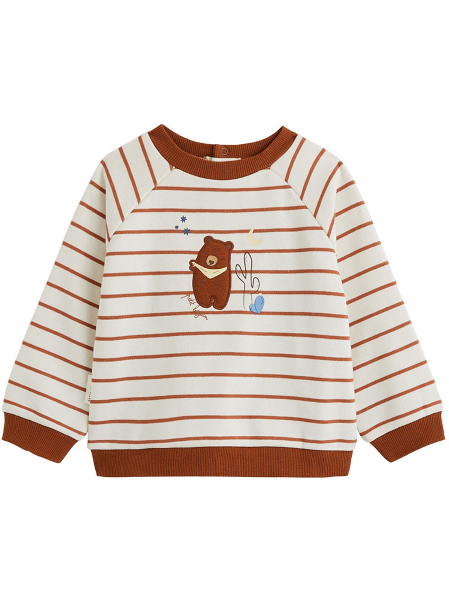 Sweat-shirt bébé en molleton moka - Ecru