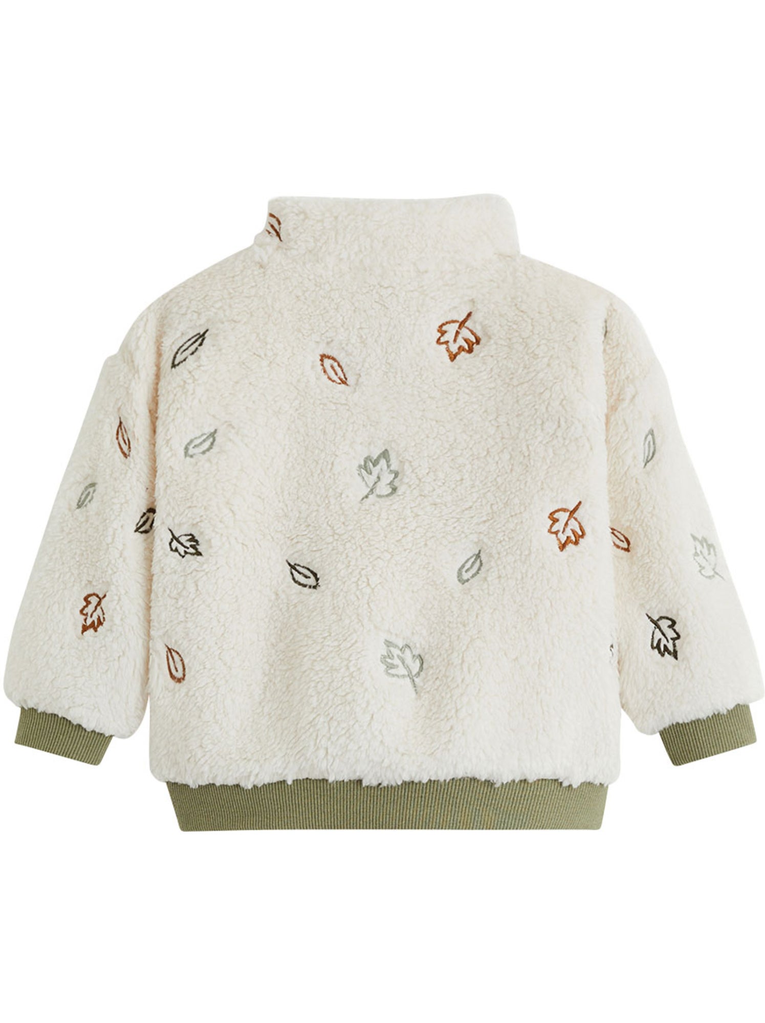 Sweat-shirt bébé en sherpa ginkgo - Ecru