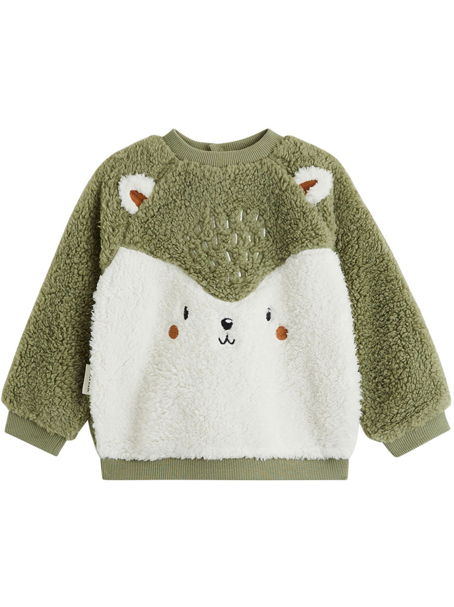 Sweat-shirt bébé en sherpa ginkgo - Vert
