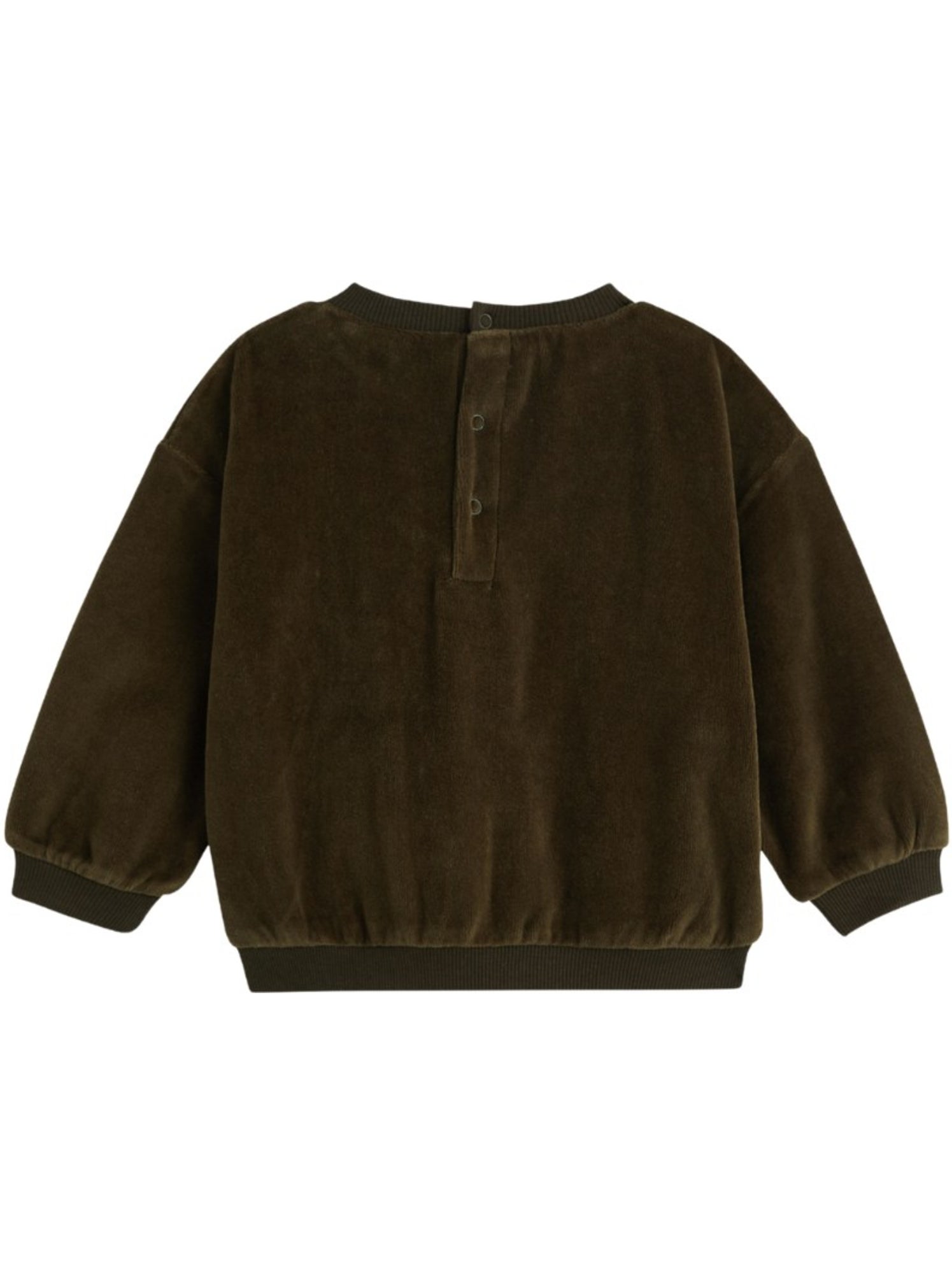 Sweat-shirt bébé en velours ginkgo - Vert