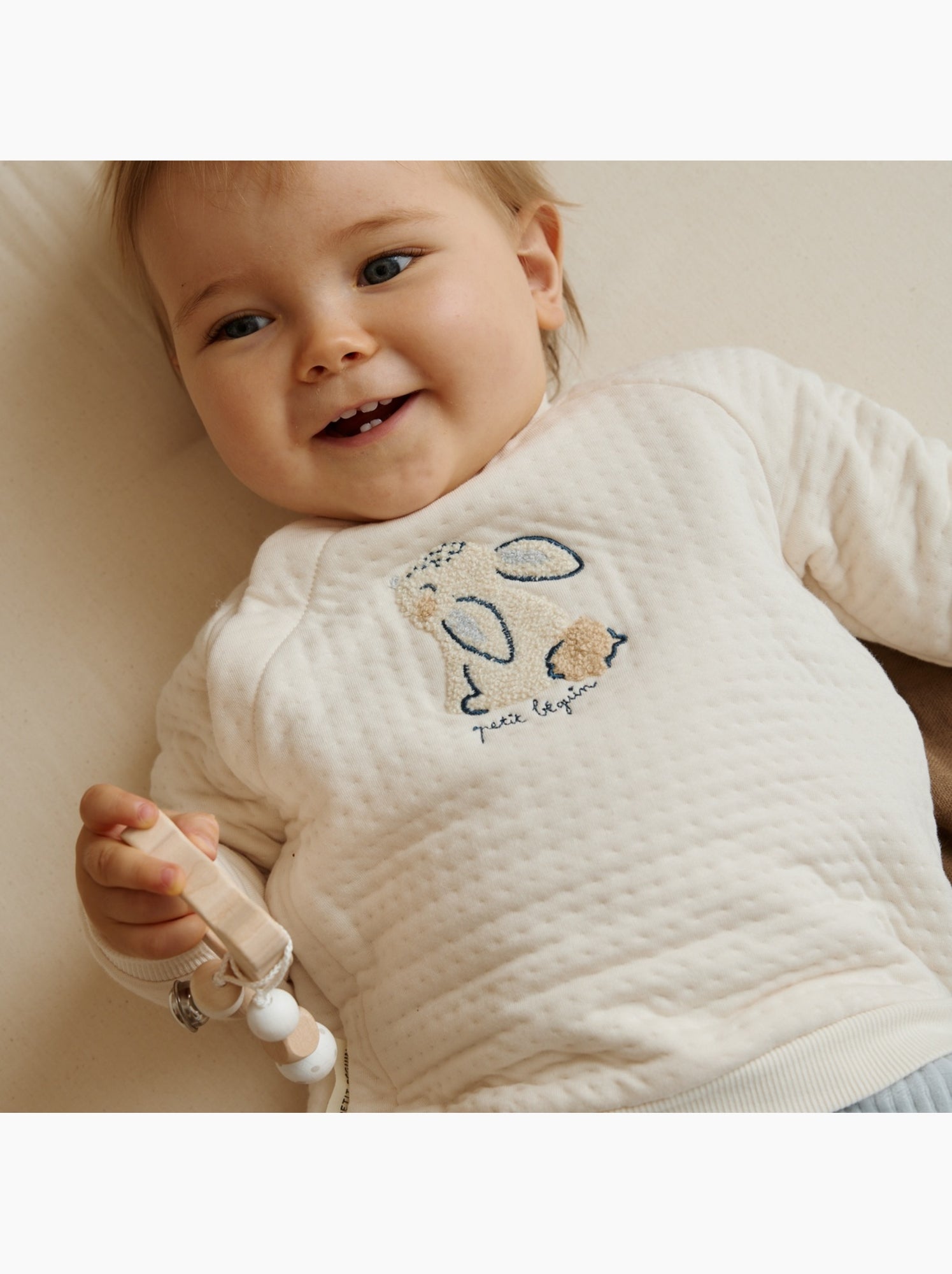 Sweat-shirt bébé voix lactée - Ecru