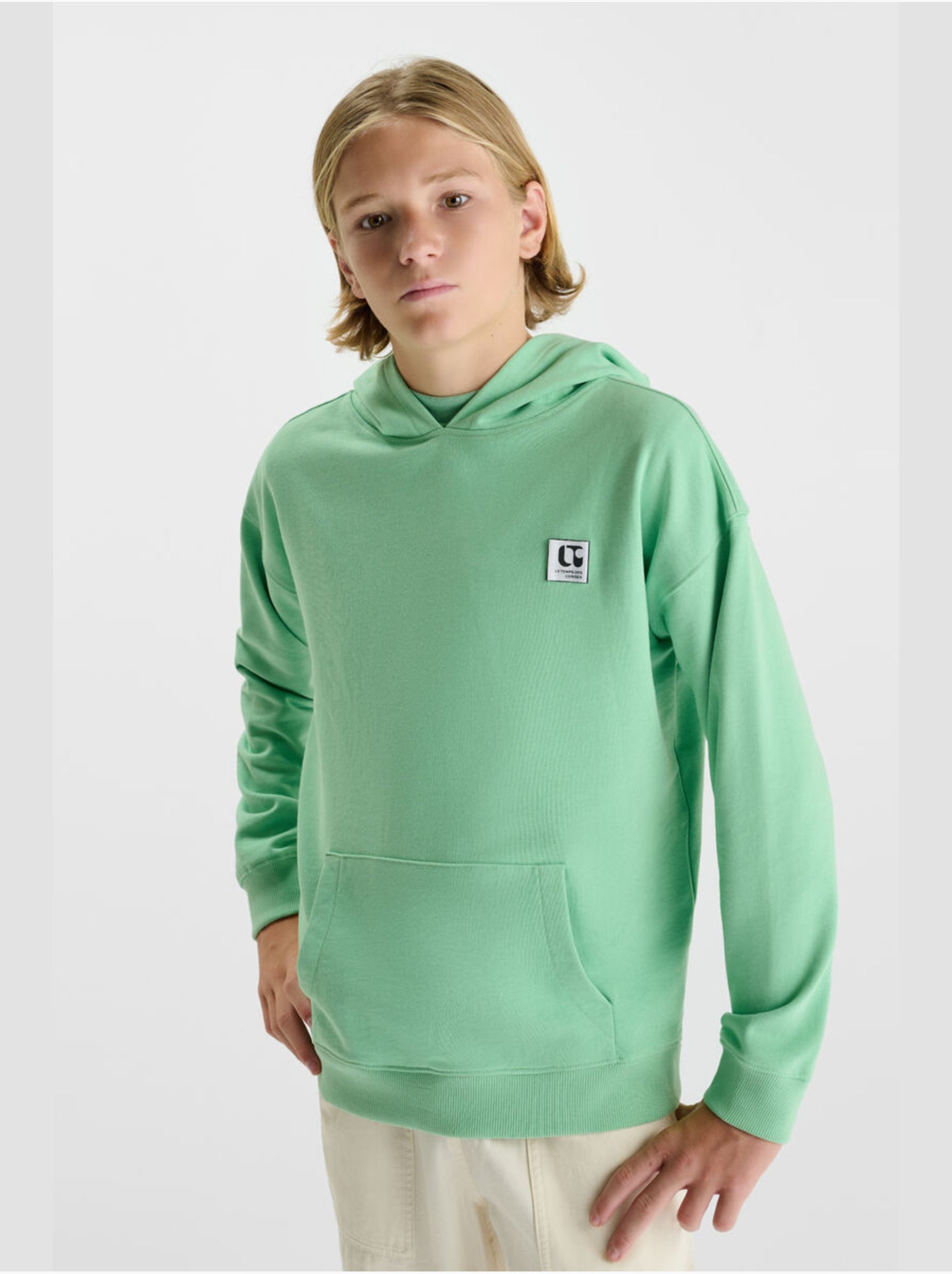 Sweat-shirt capuche autabo 'le temps des cerises' - Vert
