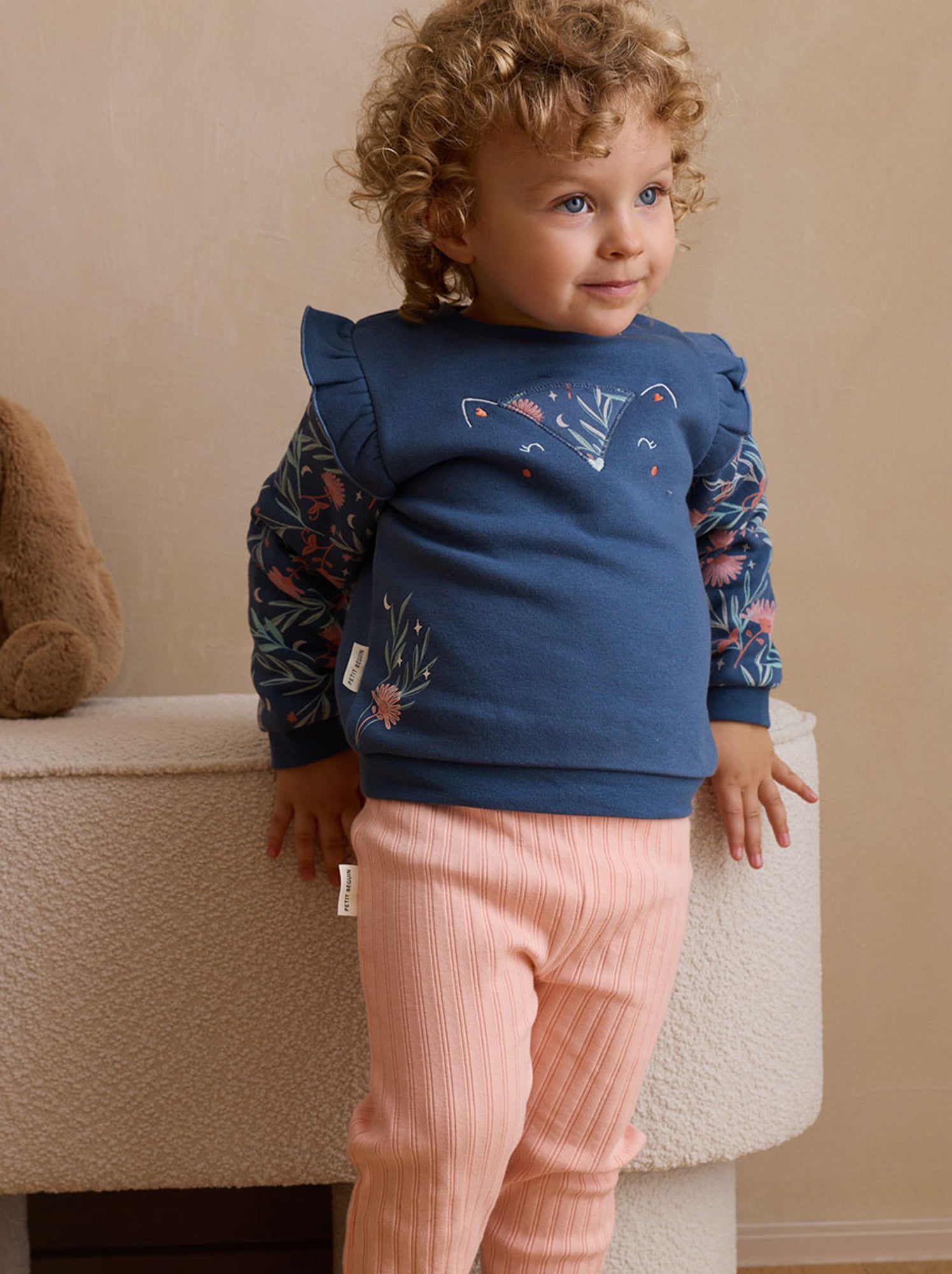 Sweat-shirt enfant en molleton dina - Bleu