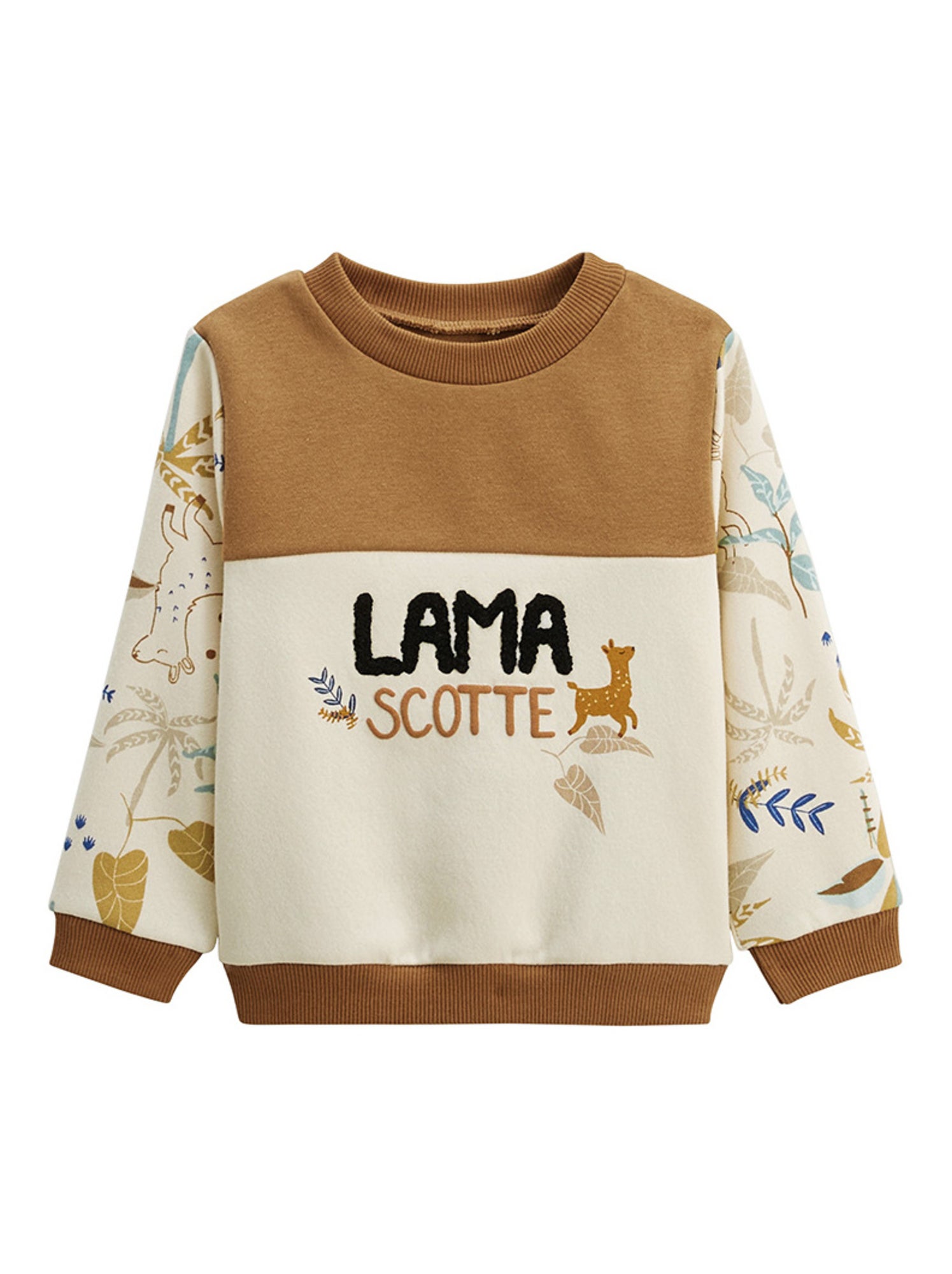 Sweat-shirt enfant en molleton lamascotte - Ecru