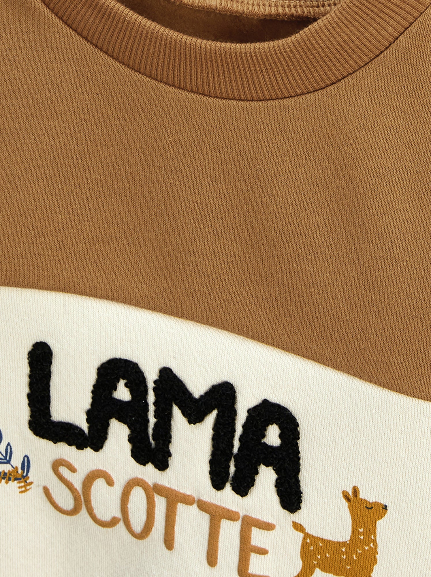 Sweat-shirt enfant en molleton lamascotte - Ecru