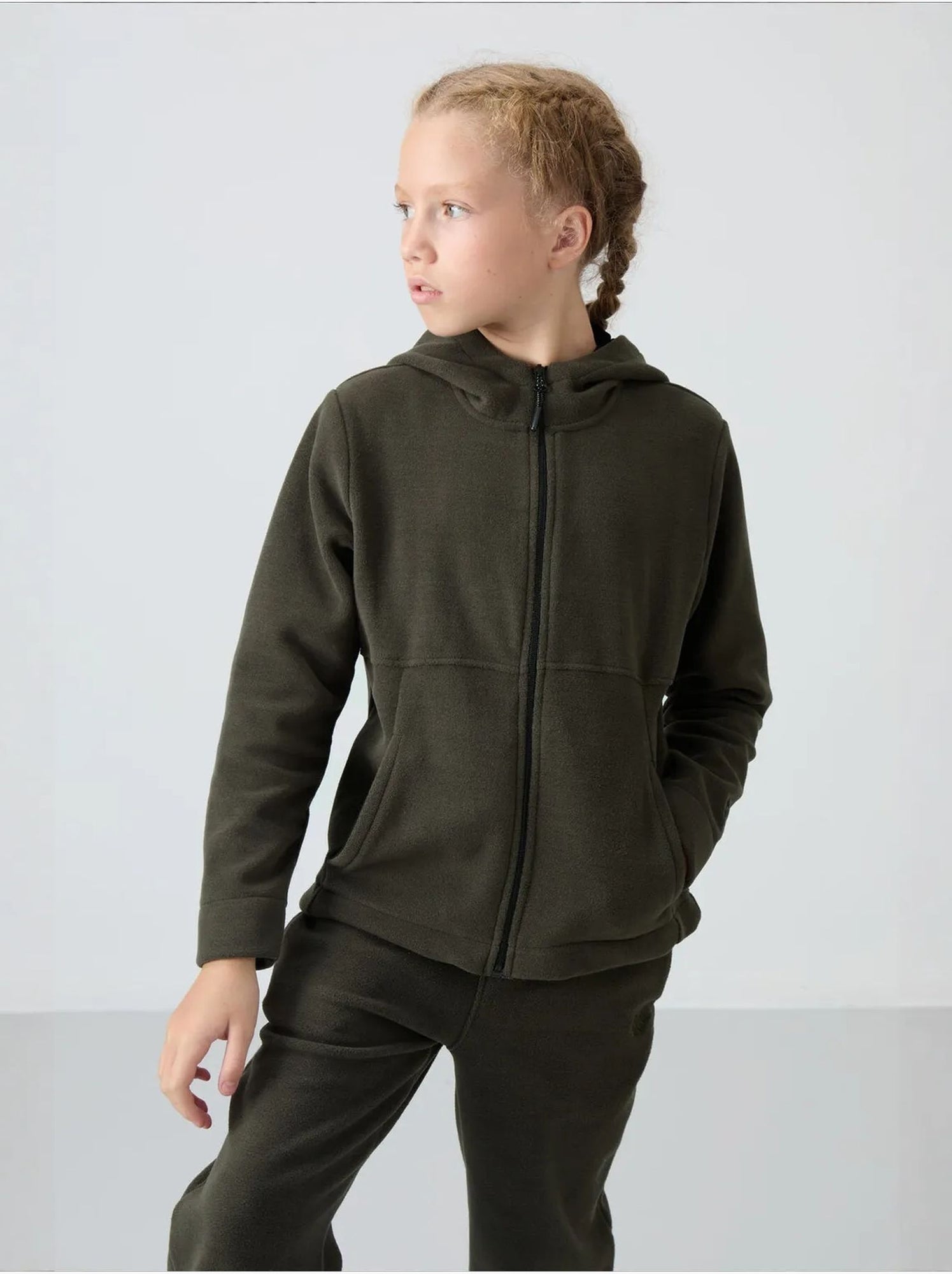Sweat-shirt unisexe à capuche zippé pour jeunes tommy - Sable
