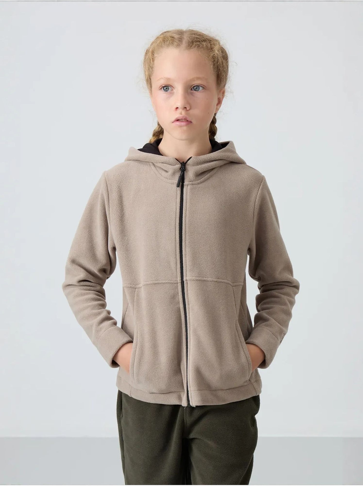 Sweat-shirt unisexe à capuche zippé pour jeunes tommy - Sable