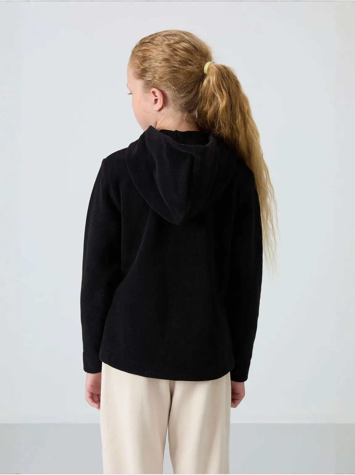 Sweat-shirt unisexe jeunesse à capuche zippé tommy - Noir