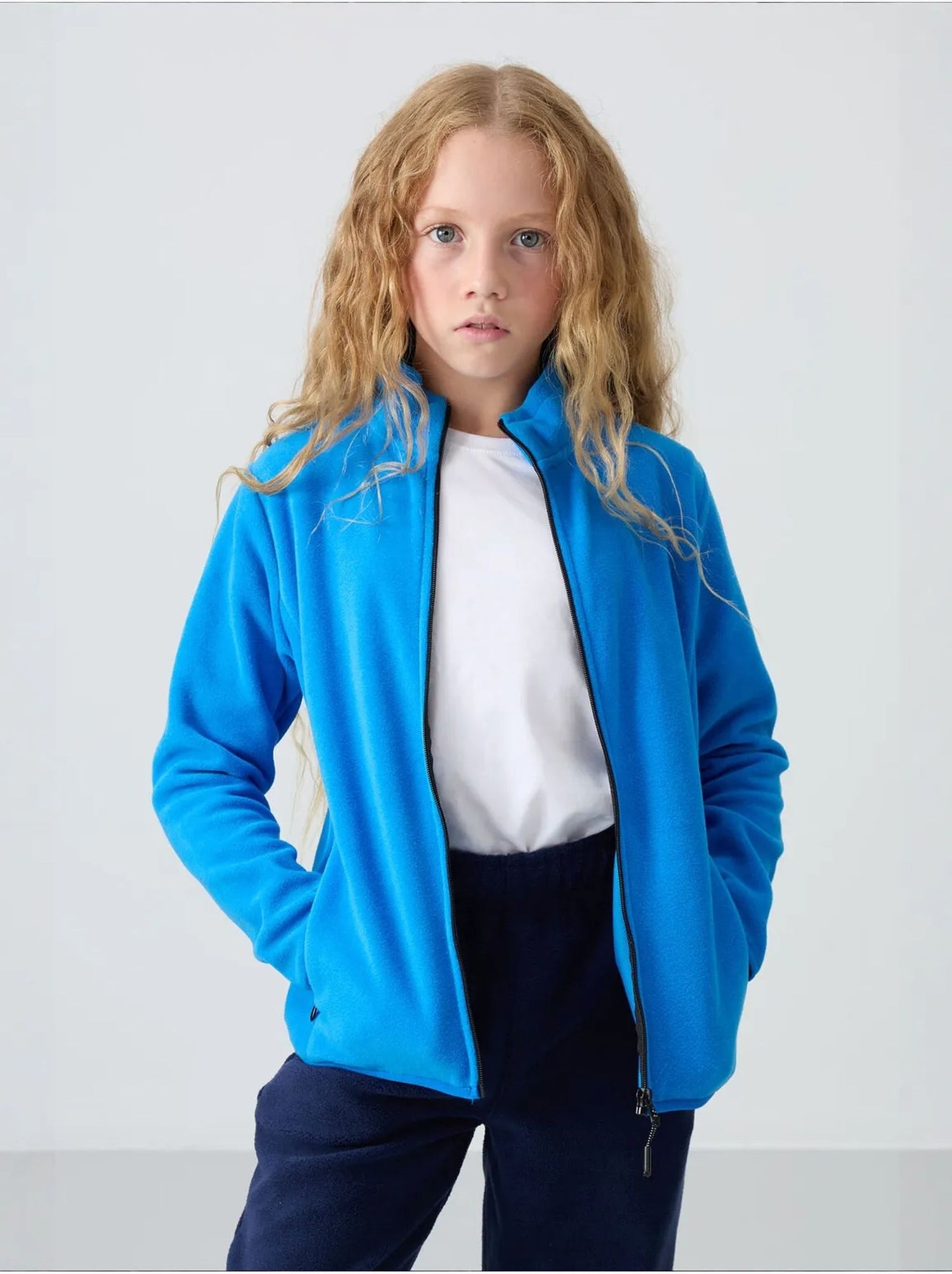 Sweat-shirt unisexe jeunesse à fermeture éclair tommy - Bleu électrique