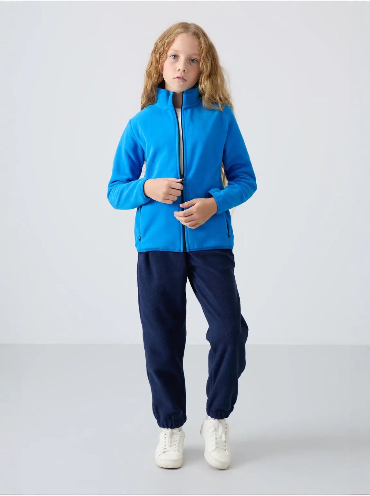 Sweat-shirt unisexe jeunesse à fermeture éclair tommy - Bleu électrique