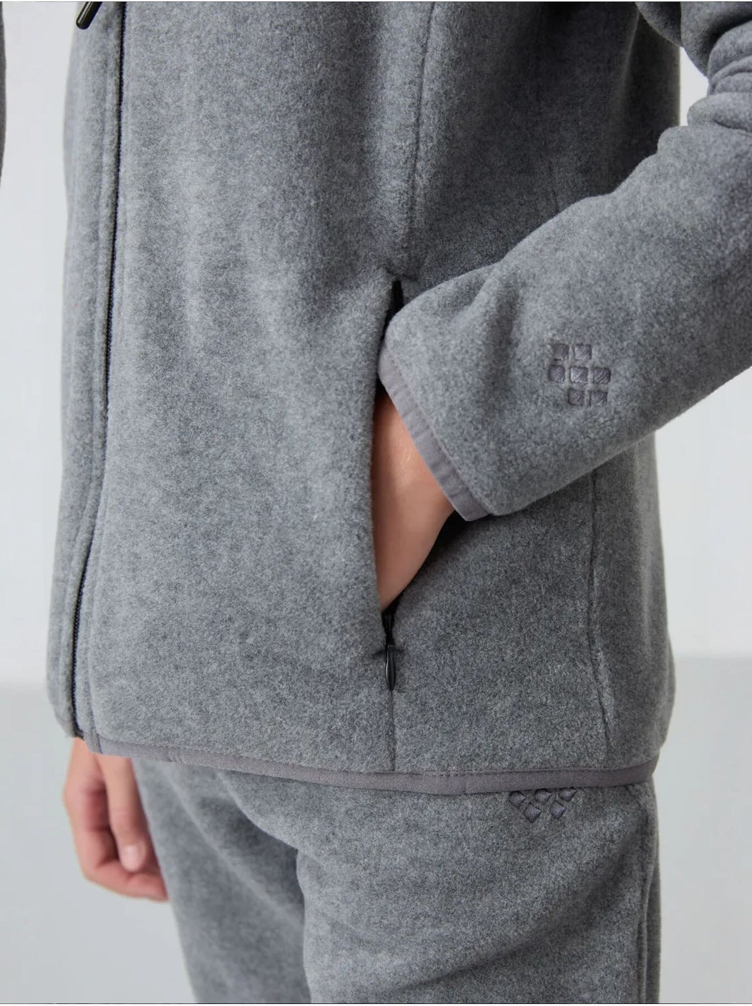 Sweat-shirt unisexe jeunesse à fermeture éclair tommy - Gris