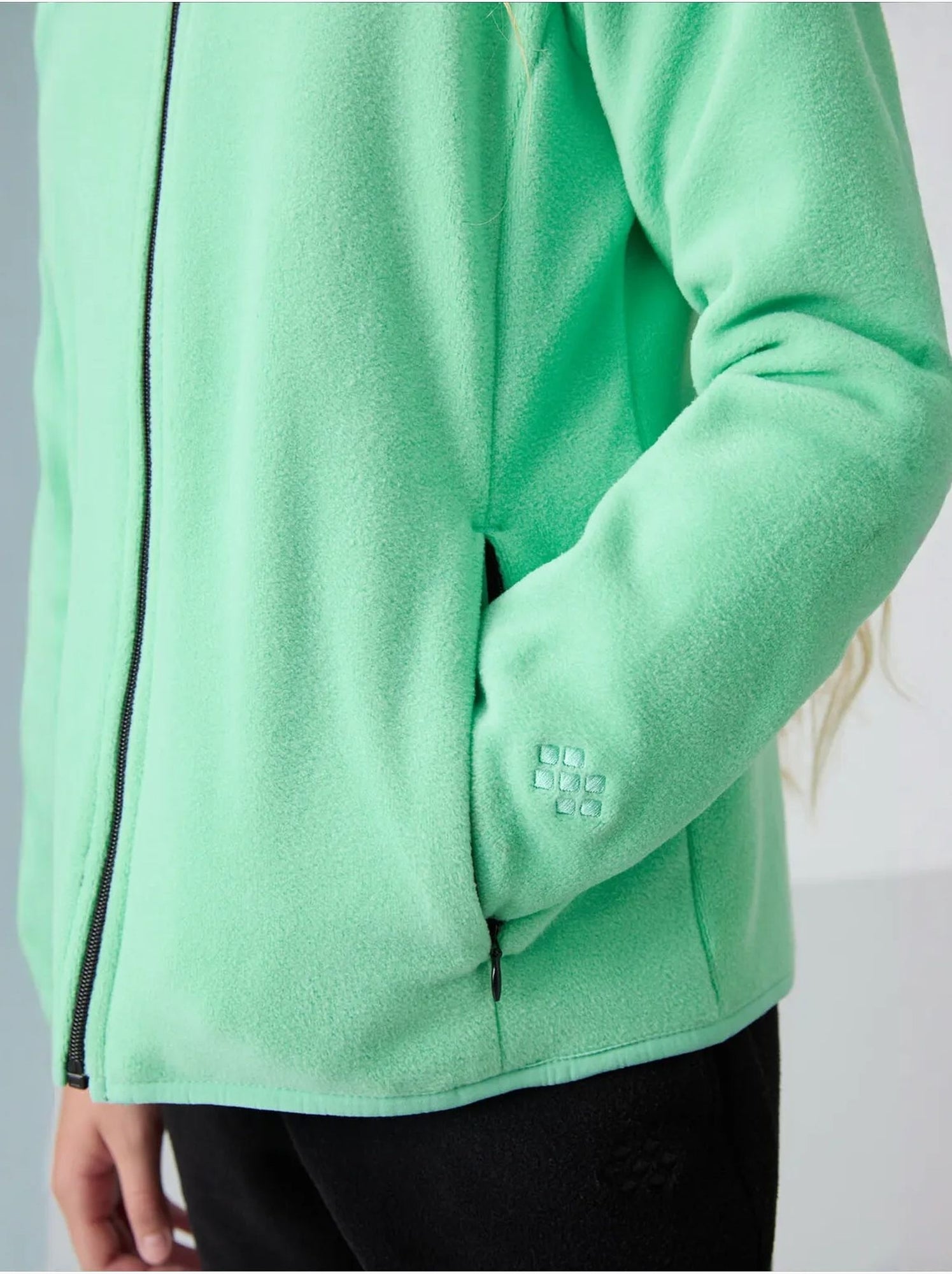 Sweat-shirt unisexe jeunesse à fermeture éclair tommy - Vert menthe