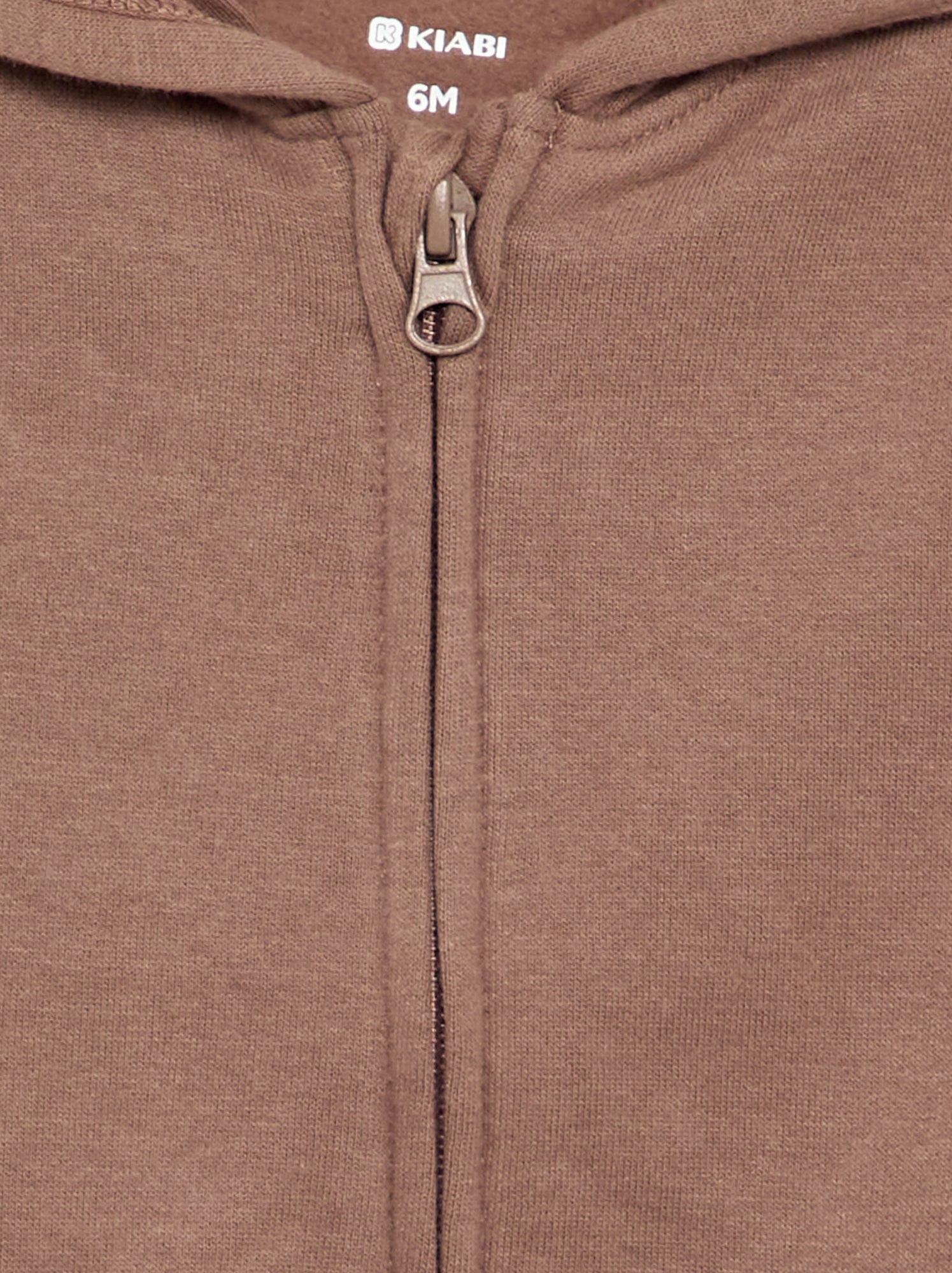Sweat-shirt zippé à capuche - Marron