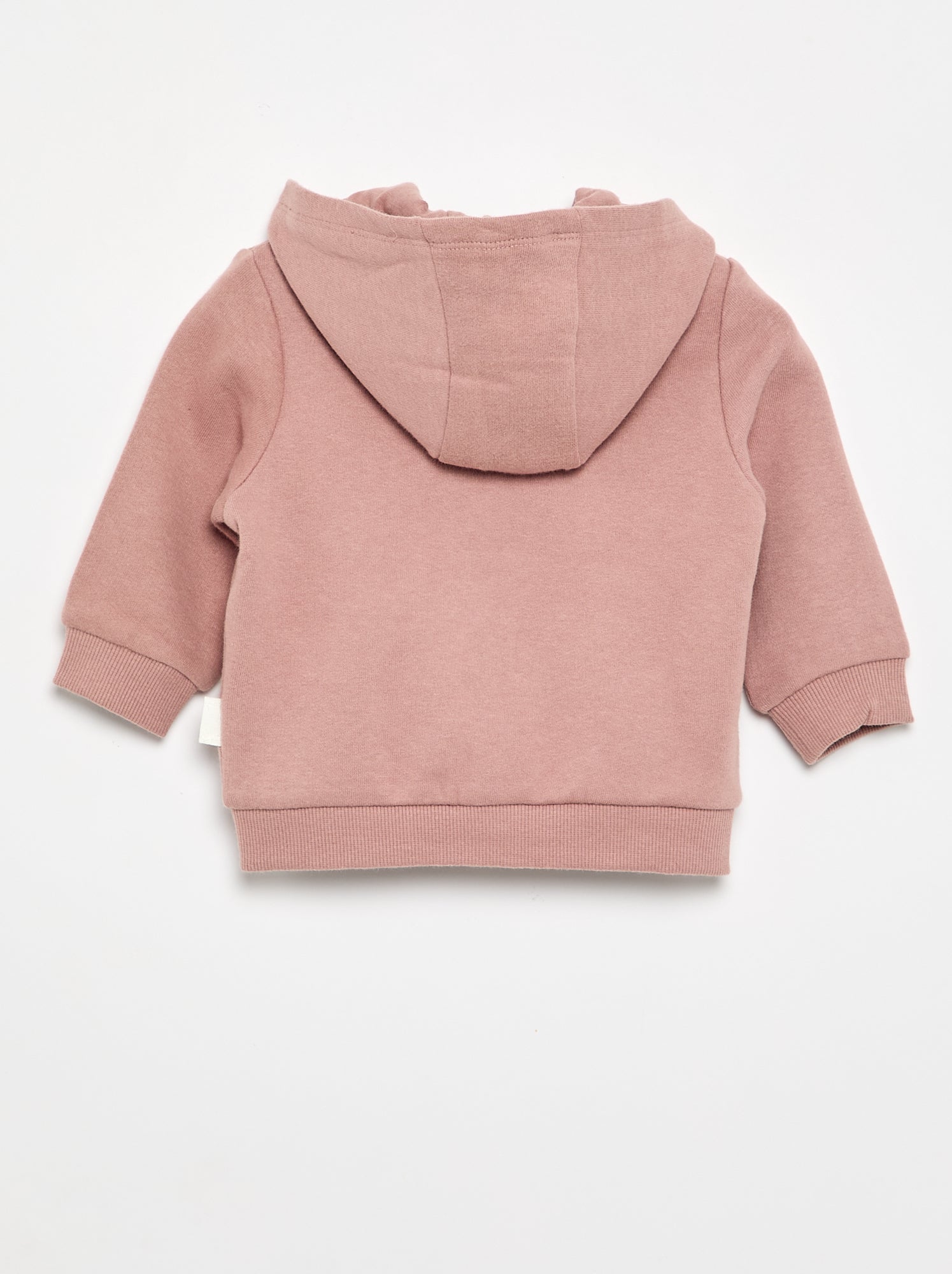 Sweat-shirt zippé à capuche - Rose