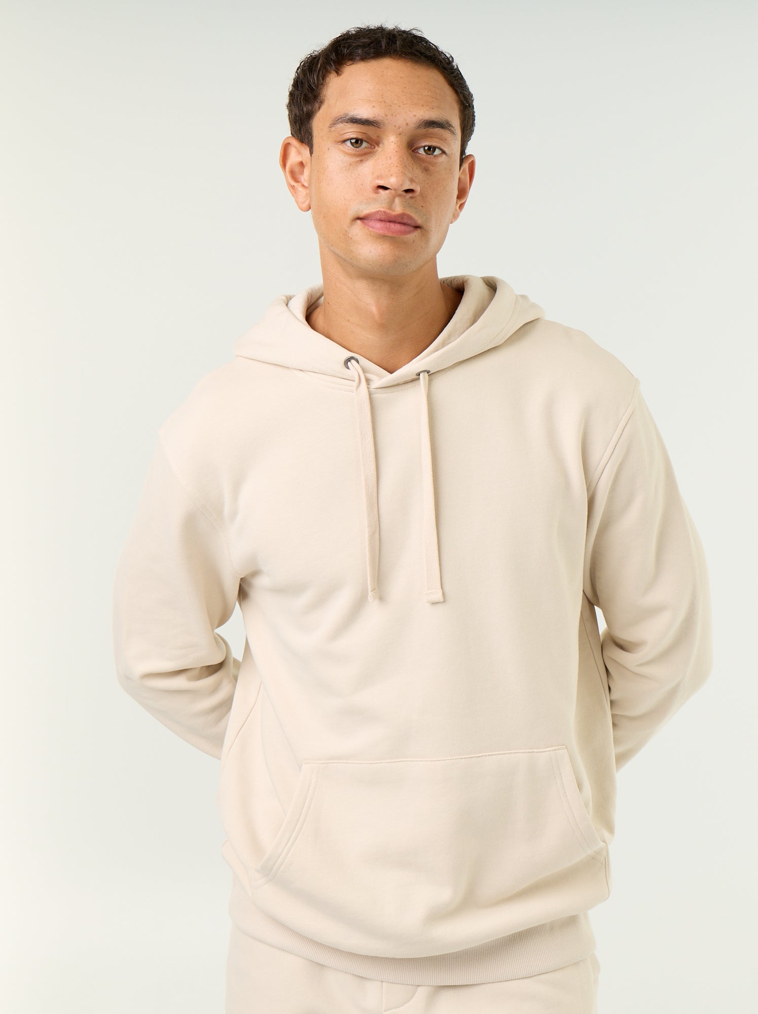 Sweat uni à capuche - Gris (FZV91_1)