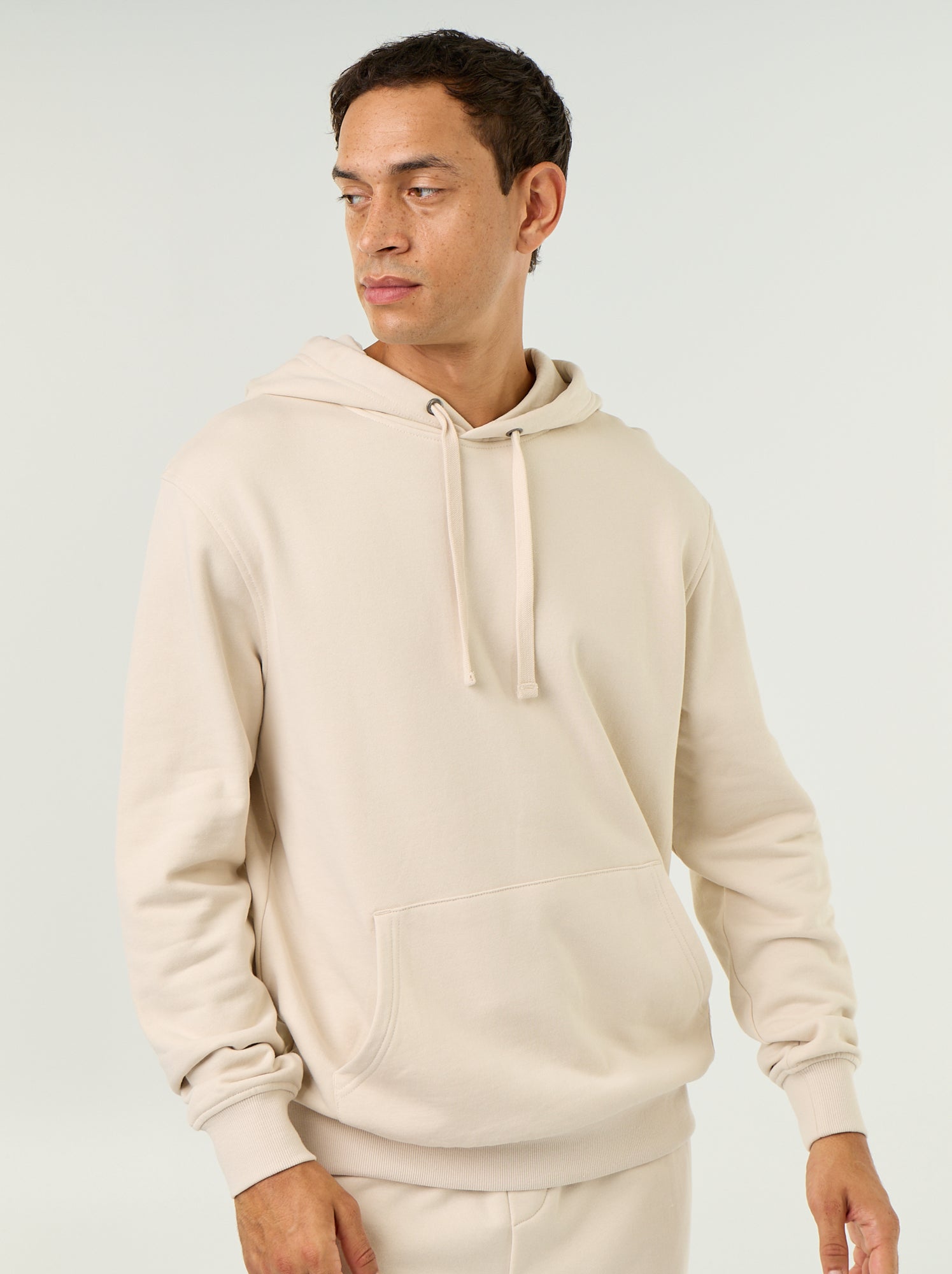 Sweat uni à capuche - Gris (FZV91_1)