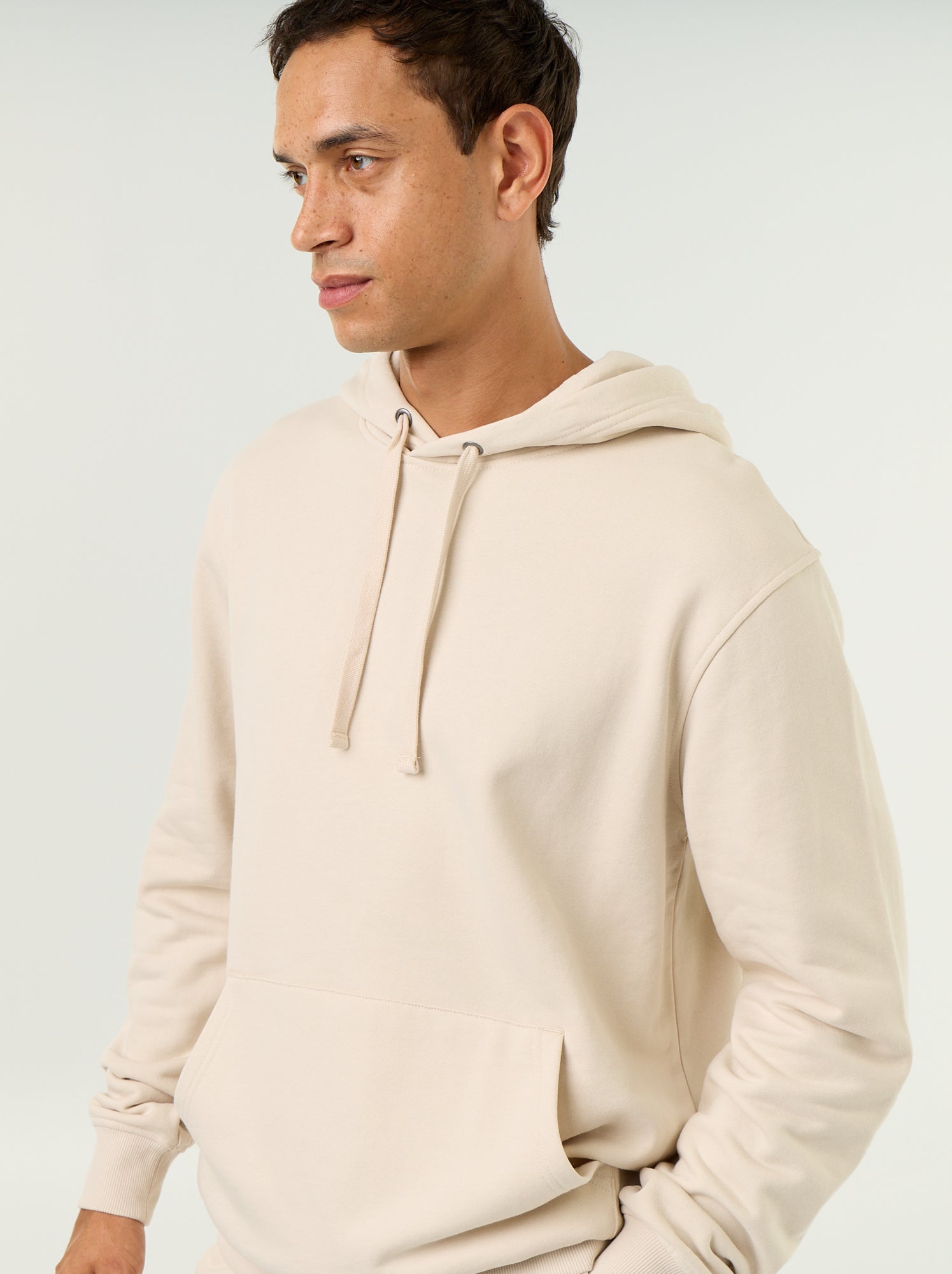 Sweat uni à capuche - Gris (FZV91_1)