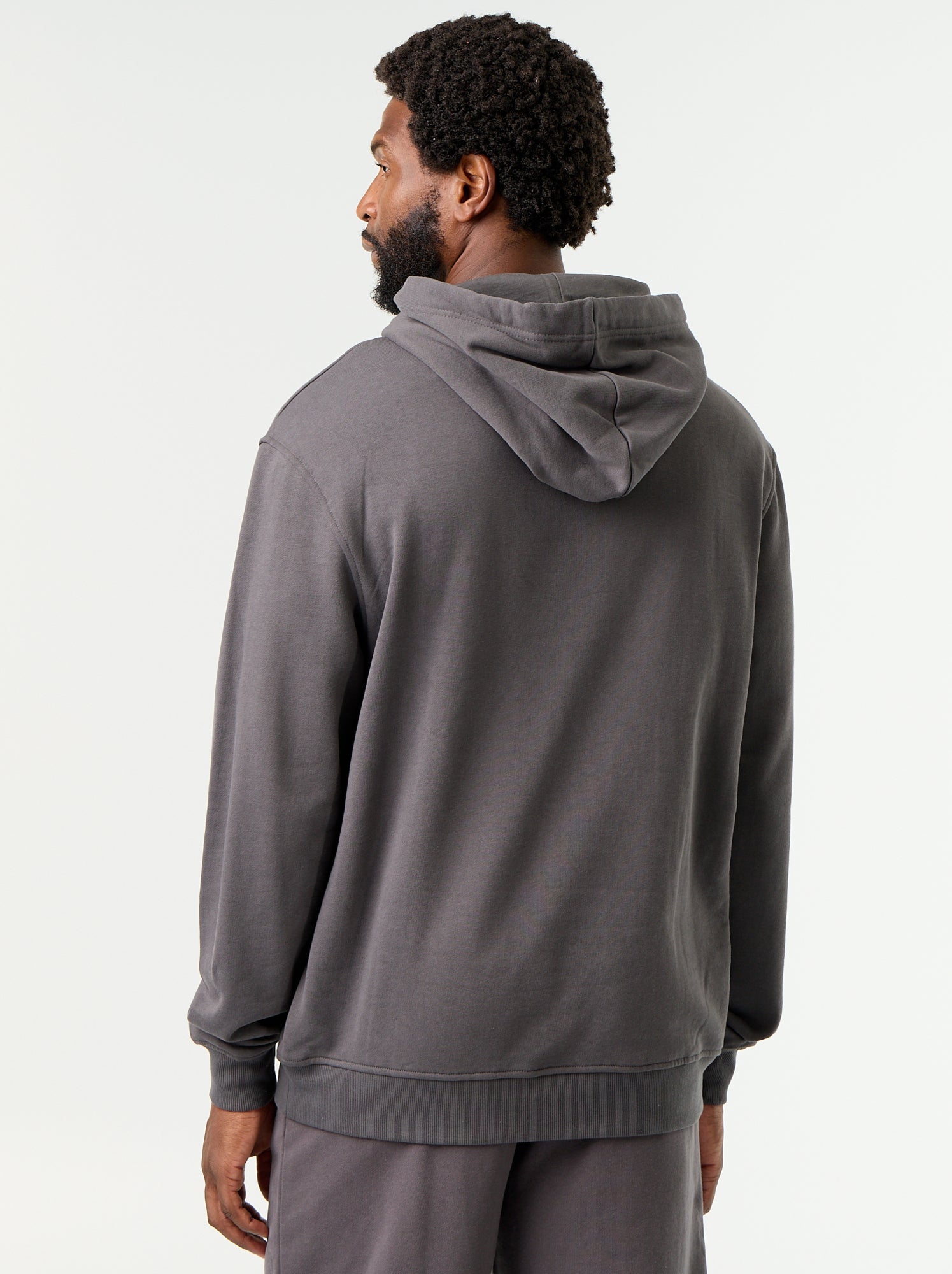 Sweat uni à capuche - Gris (FZV91_2)